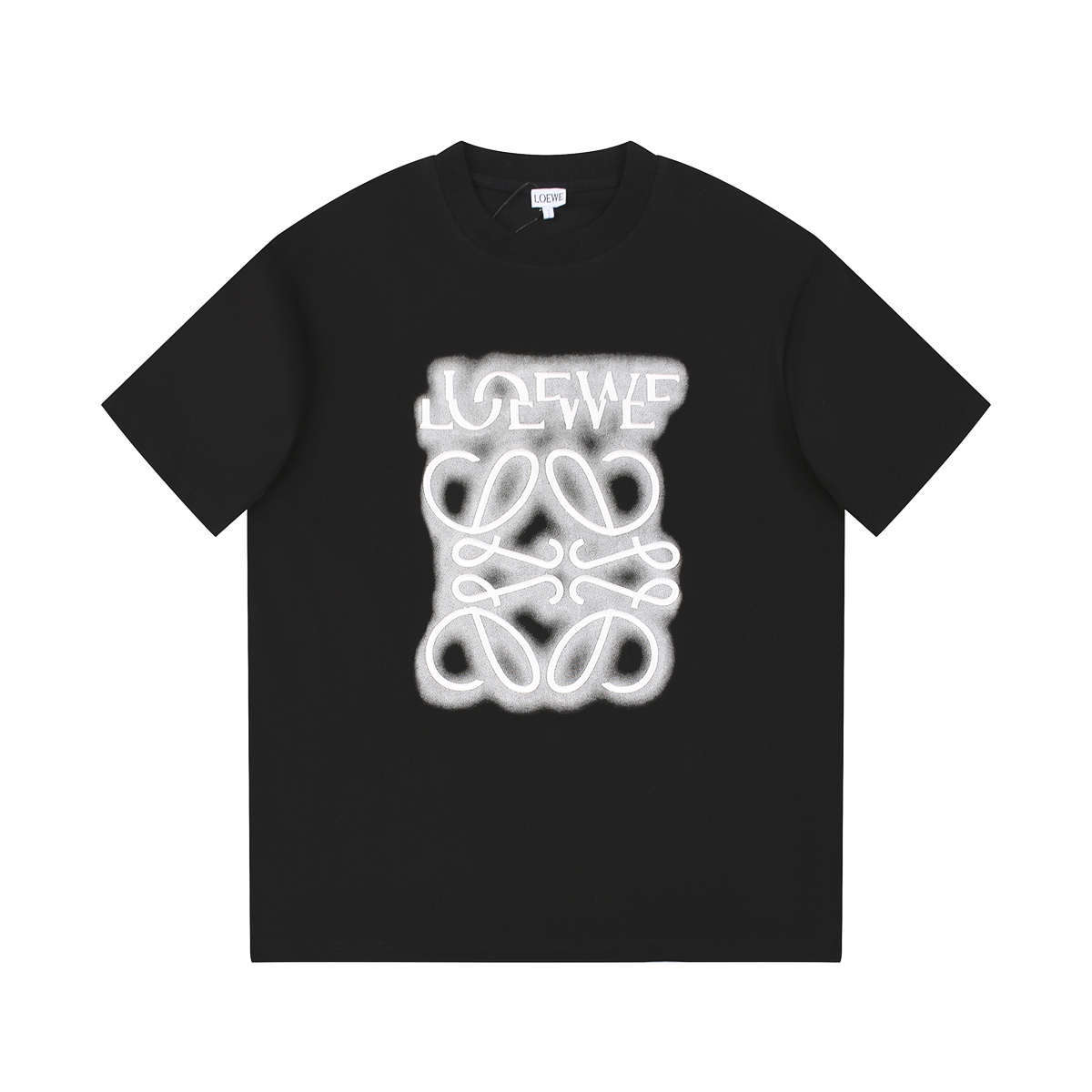 Loewe Clothing T-Shirt Customize The Best Replica
 Black Pink White Embroidery Unisex Short Sleeve
