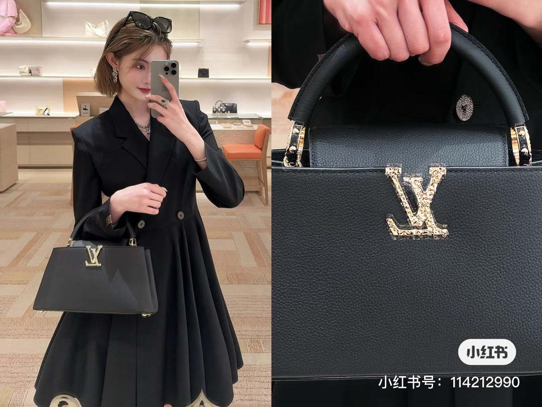 Louis Vuitton LV Capucines Imitación
 Bolsos de mano Rosa Mini M48865