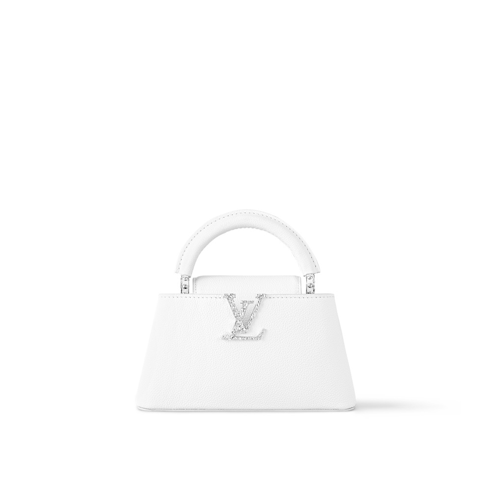 Imitación de más alta calidad
 Louis Vuitton LV Capucines Nuevo
 Bolsos de mano Blanco Cuero vaca Mini M48865