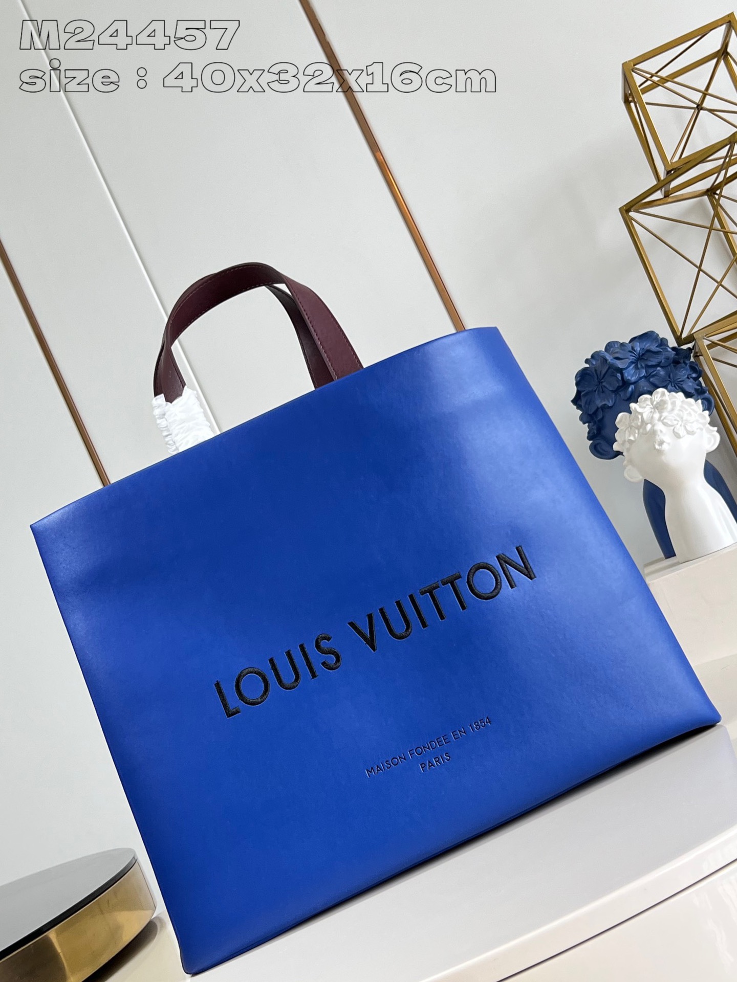 Louis Vuitton Bolsos de mano Bolsos de Tote Azul Cuero de vaca M24457