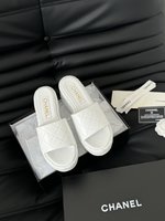 Chanel Shoes Sandals Slippers Lambskin Sheepskin Silk Summer Collection