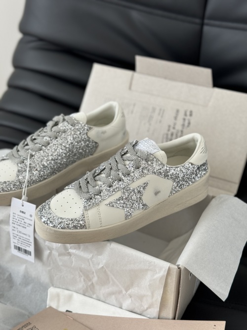 Golden Goose Stardan Glitter Sneakers | Lace-Up Style, Distressed Finish 1 Golden Goose Stardan Glitter Sneakers | Lace-Up Style, Distressed Finish