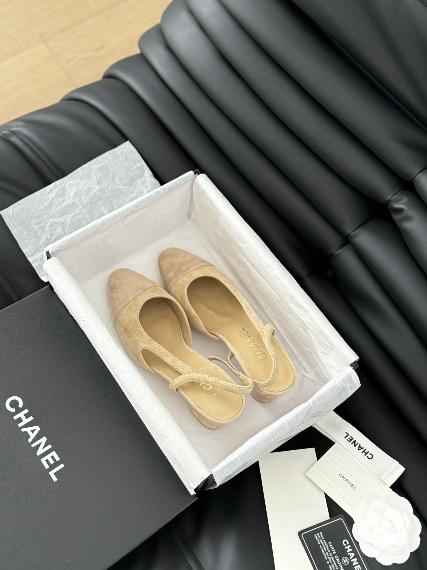 2024 Replik
 Chanel Schuhe Sandalen Rindsleder Schaffell