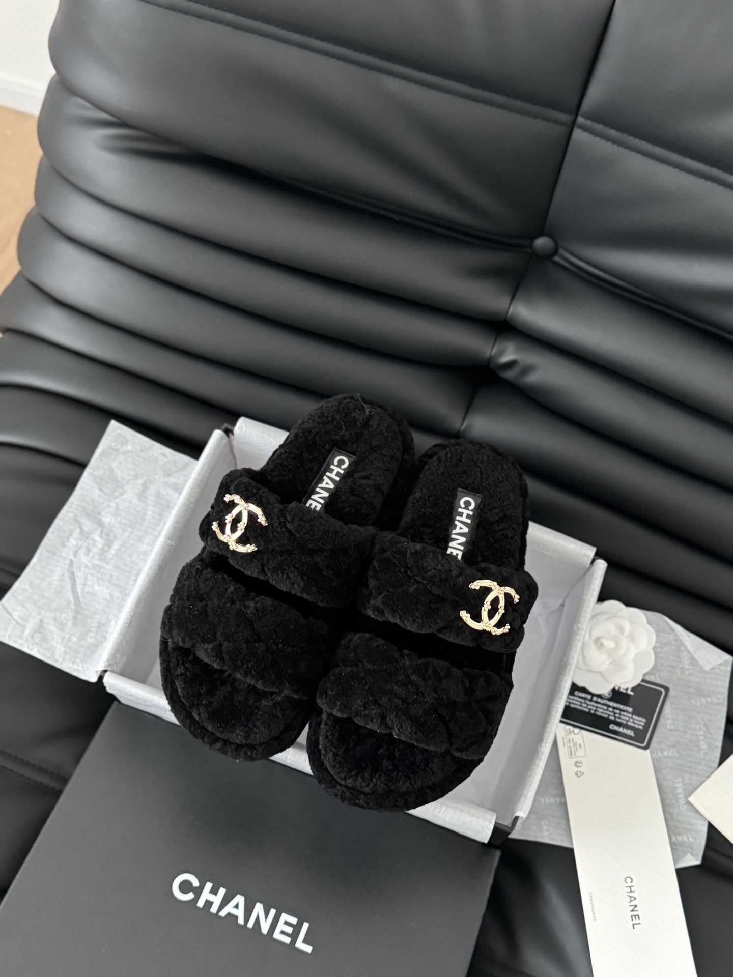 Chanel Zapatos Pantuflas Diseñador de réplica alta
 Caucho Lana Colección otoño – invierno Casual