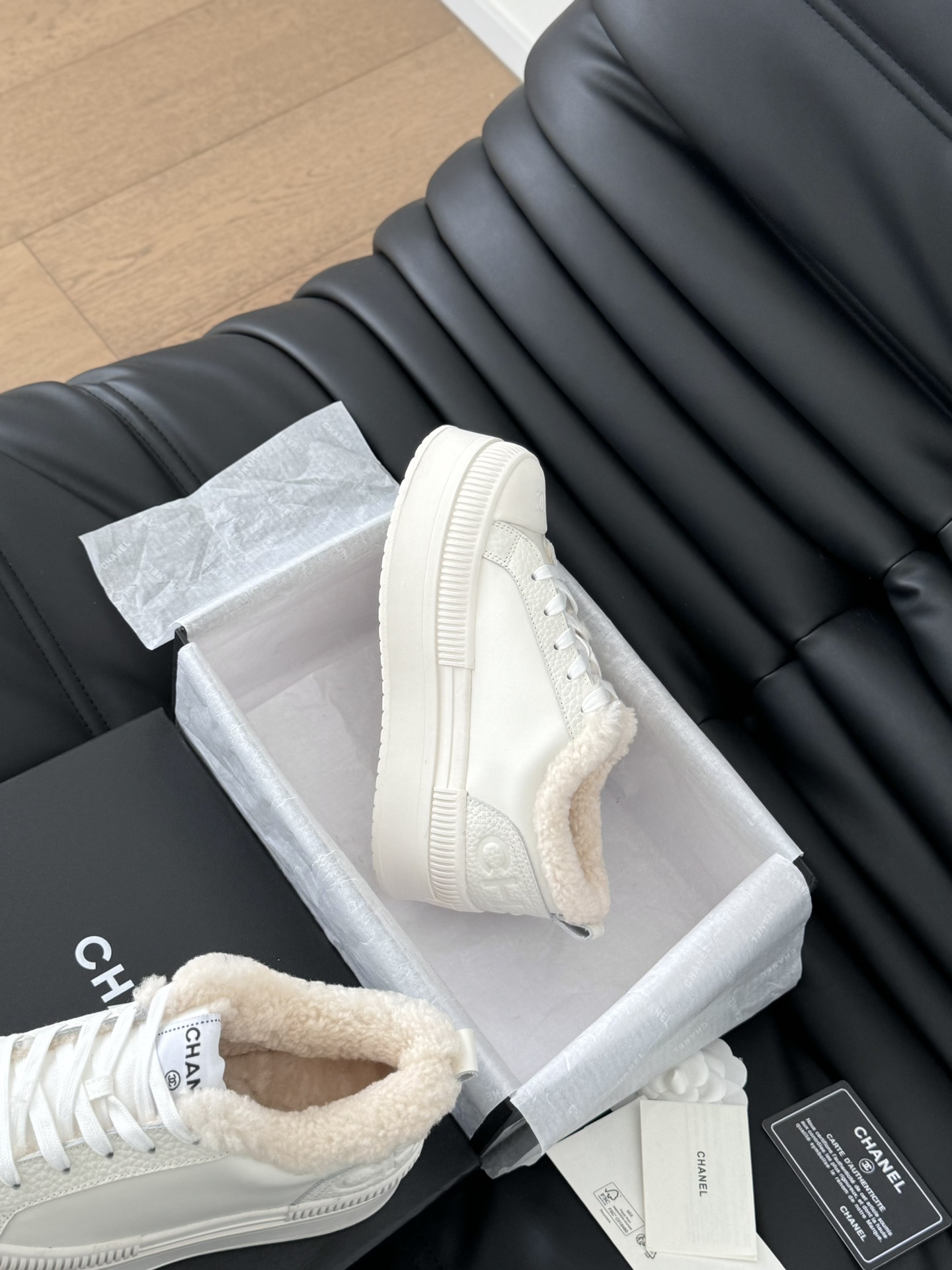 Chanel Haute Couture Classic Luxury Leather Shoe Loafer Shoes Ref 9