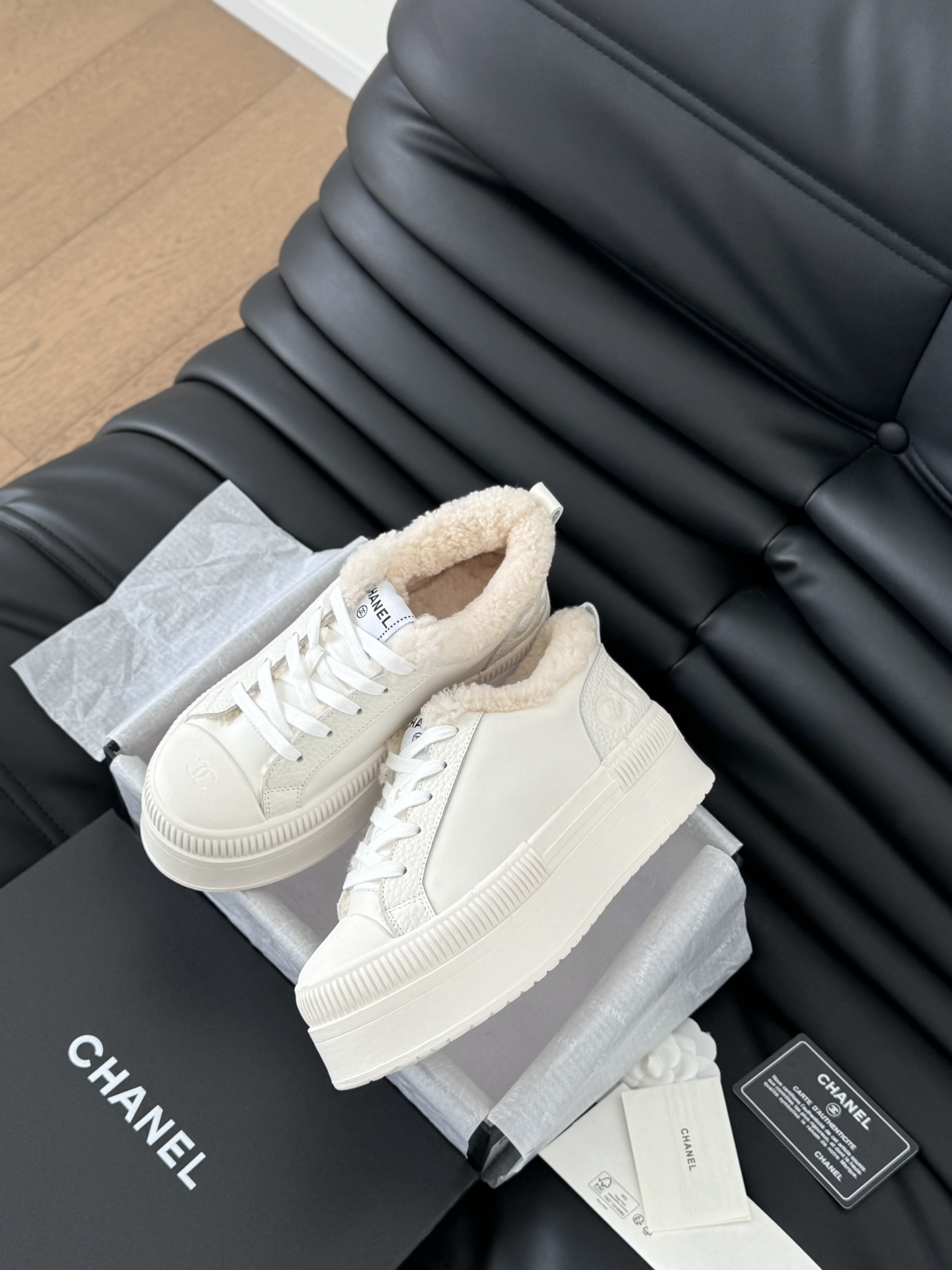 Chanel Haute Couture Classic Luxury Leather Shoe Loafer Shoes Ref 4
