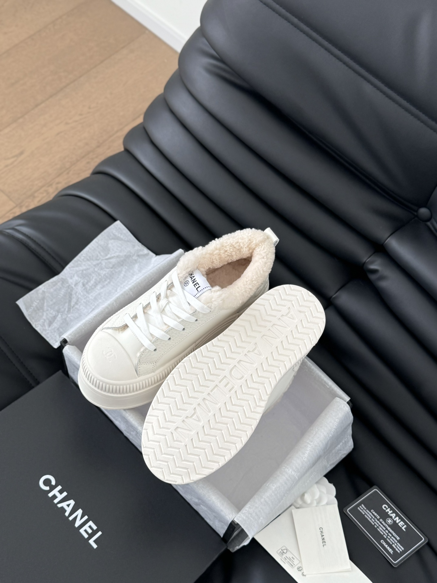 Chanel Haute Couture Classic Luxury Leather Shoe Loafer Shoes Ref 5
