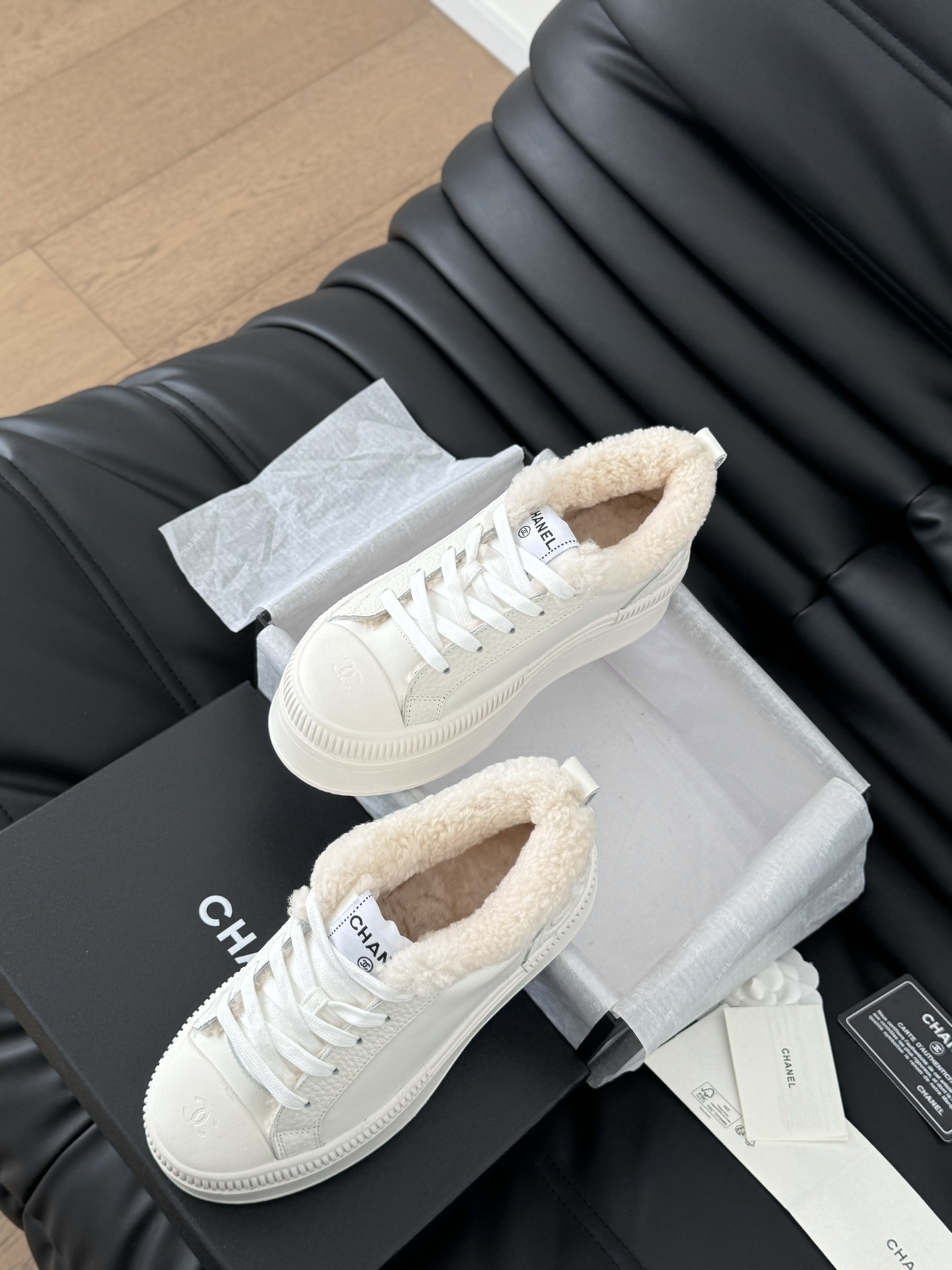 Chanel Haute Couture Classic Luxury Leather Shoe Loafer Shoes Ref 8