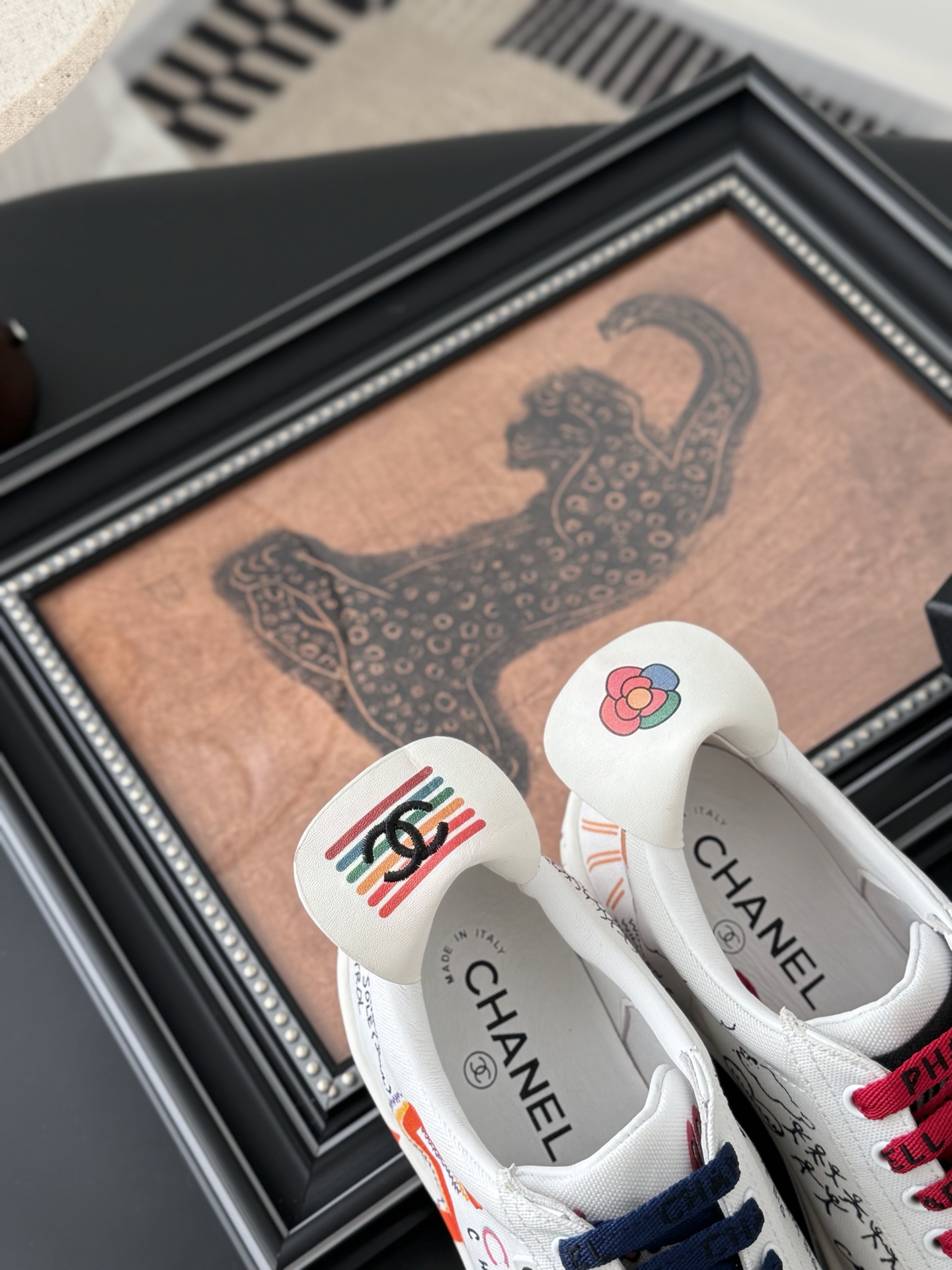 Chanel Graffiti Print Lace-Up Sneakers. Iconic, Stylish, and Comfortable. 8 i1741617516100 4991 0 6