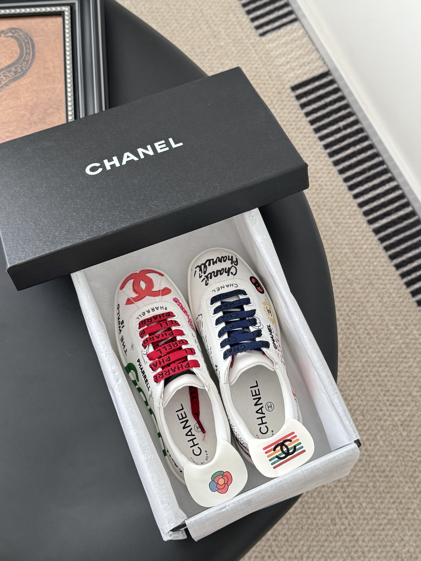 Chanel Graffiti Print Lace-Up Sneakers. Iconic, Stylish, and Comfortable. 10 i1741617516209 3767 0 8
