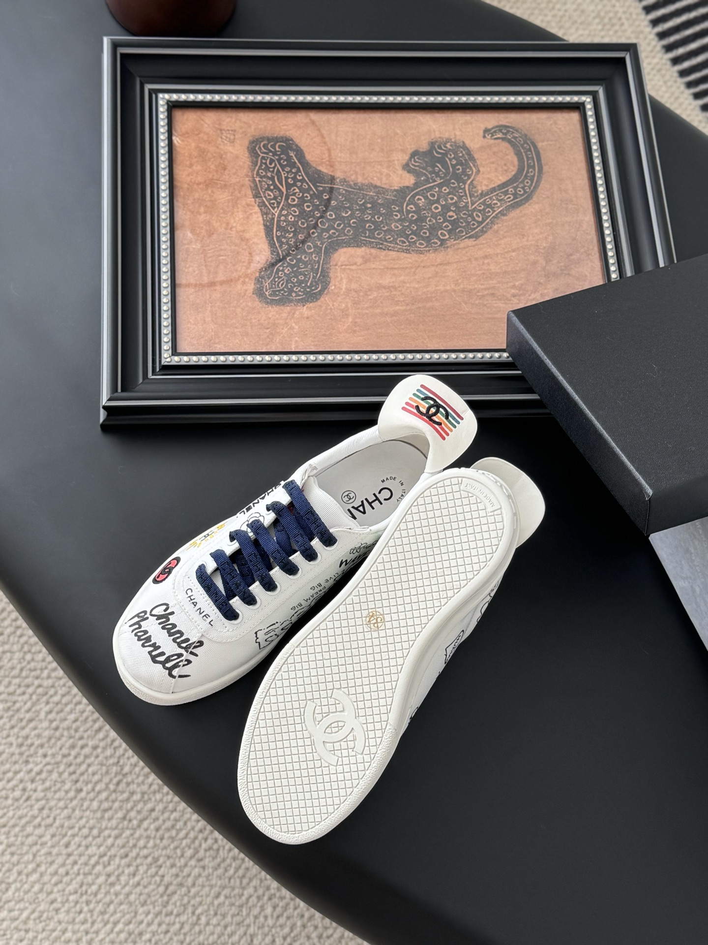 Chanel Graffiti Print Lace-Up Sneakers. Iconic, Stylish, and Comfortable. 6 i1741617516254 3390 0 4