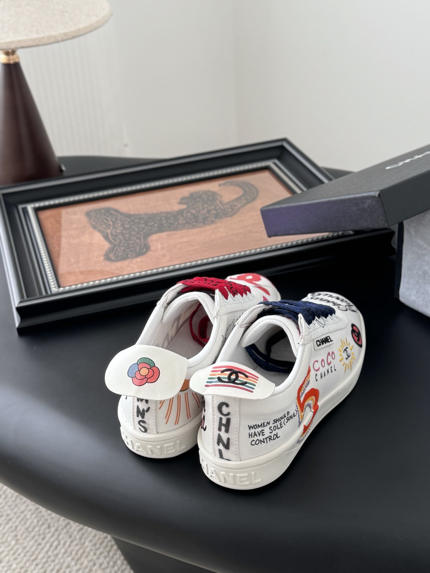 Chanel Graffiti Print Lace-Up Sneakers. Iconic, Stylish, and Comfortable. 5 i1741617517317 3730 0 2