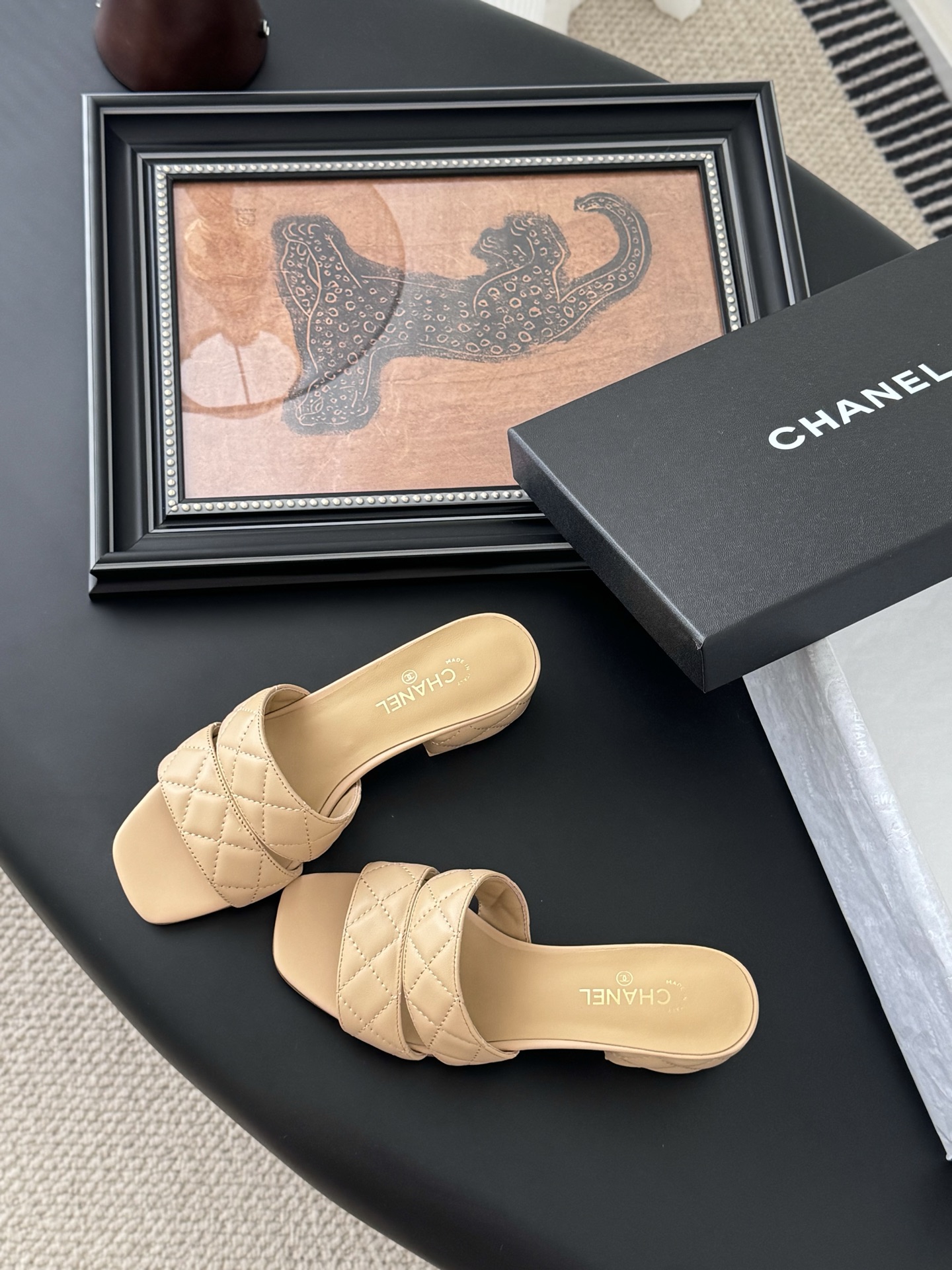 Elegant Chanel Quilted Leather Heeled Sandals in Beige, Sizes 35-39 7 i1741713501267 8775 0 5