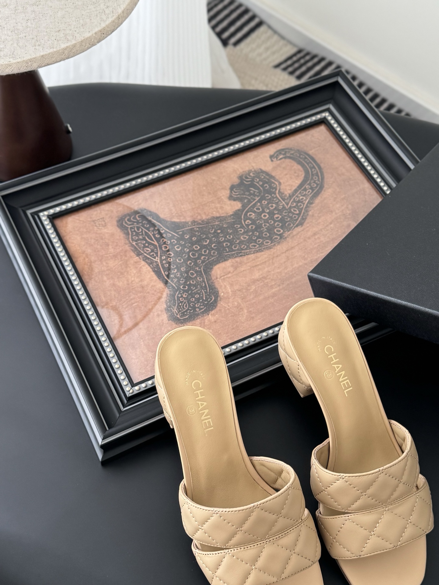 Elegant Chanel Quilted Leather Heeled Sandals in Beige, Sizes 35-39 8 i1741713501268 67 0 6