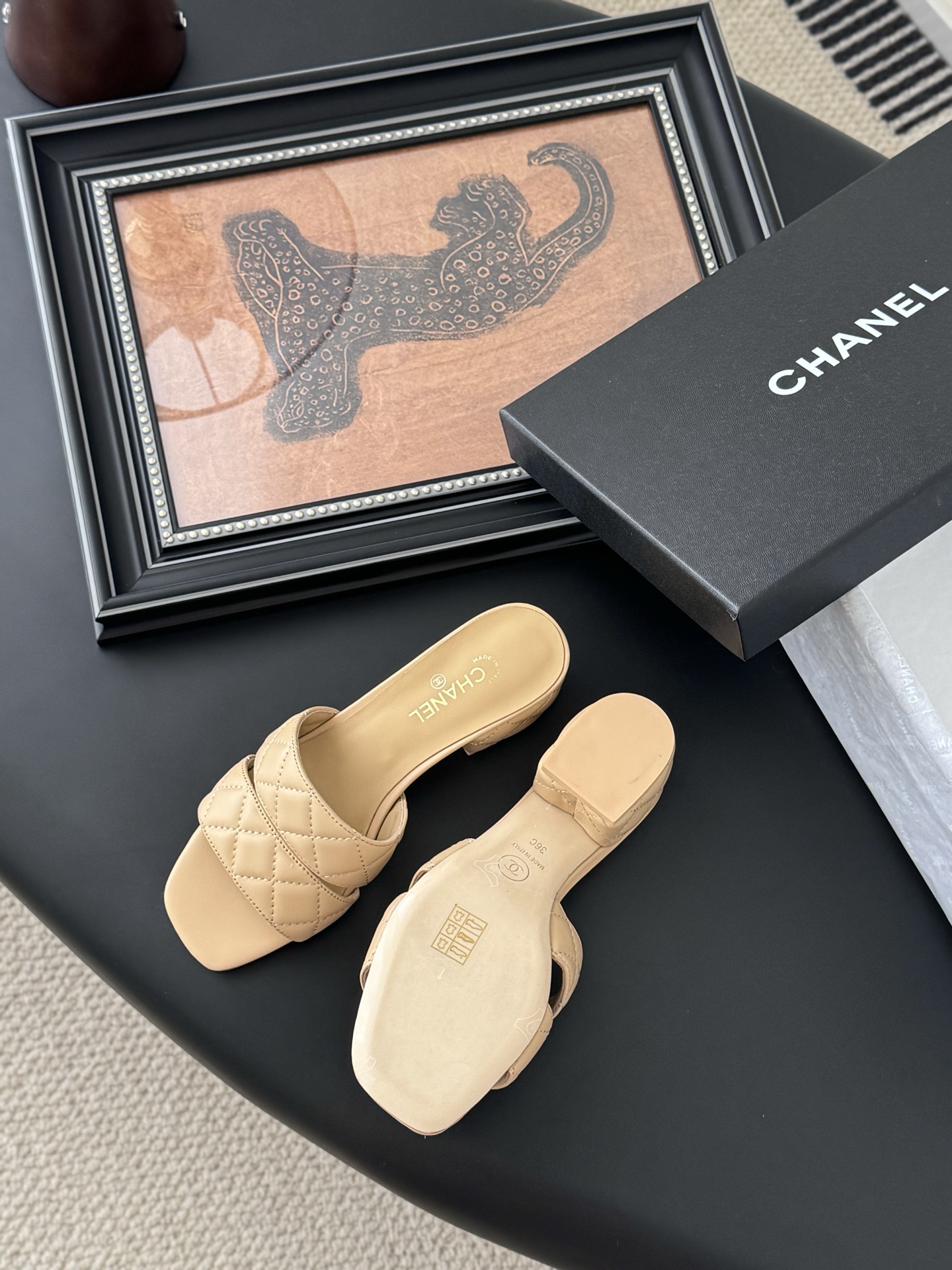 Elegant Chanel Quilted Leather Heeled Sandals in Beige, Sizes 35-39 6 i1741713501914 4199 0 4