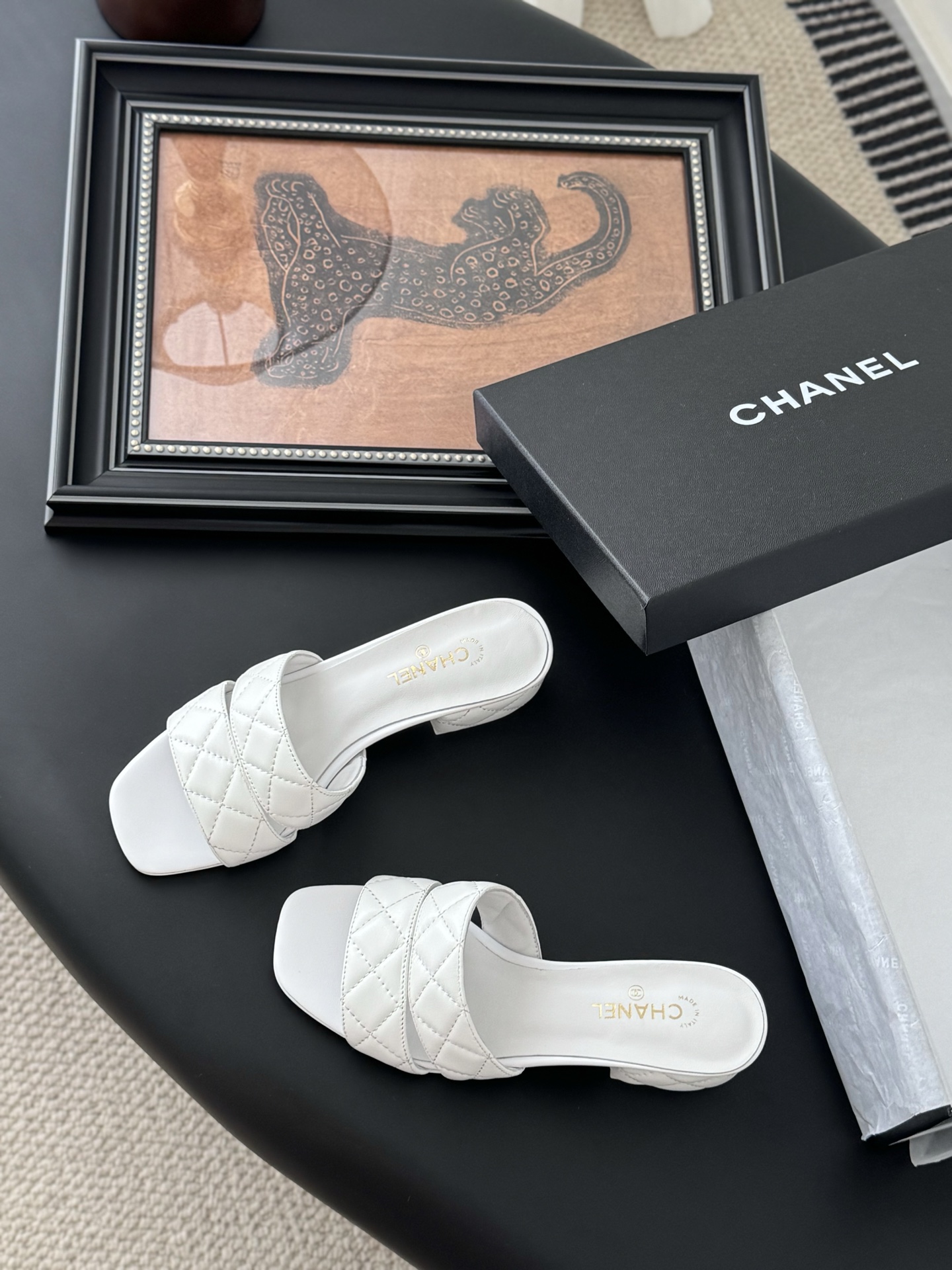 Chanel White Quilted Leather Heeled Sandals, Spring-Summer Collection 7 i1741713514906 3049 0 5