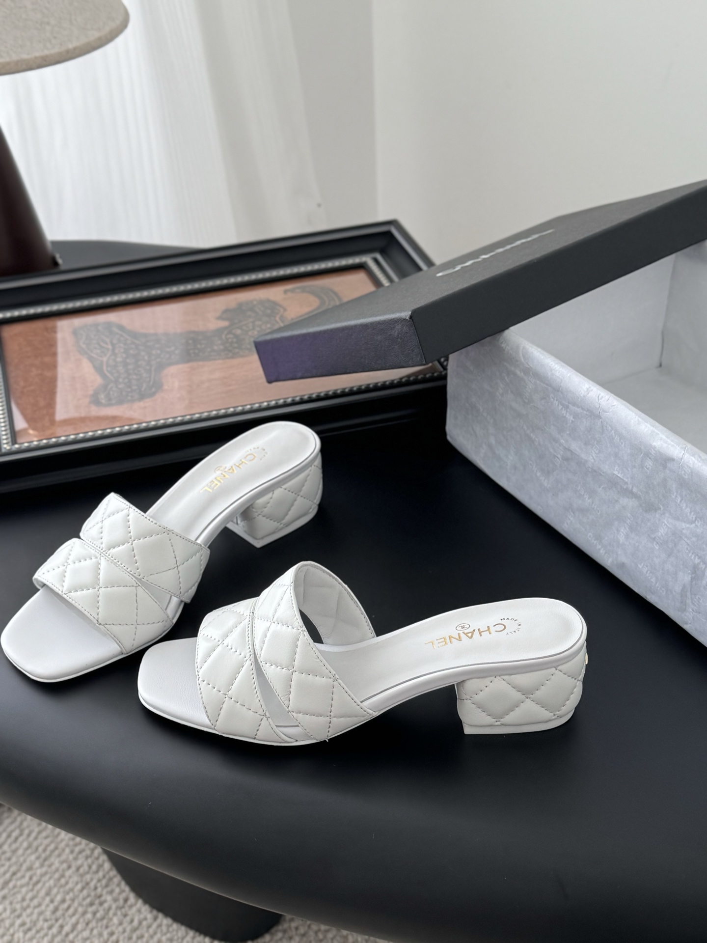 Chanel White Quilted Leather Heeled Sandals, Spring-Summer Collection 4 i1741713515026 537 0 1