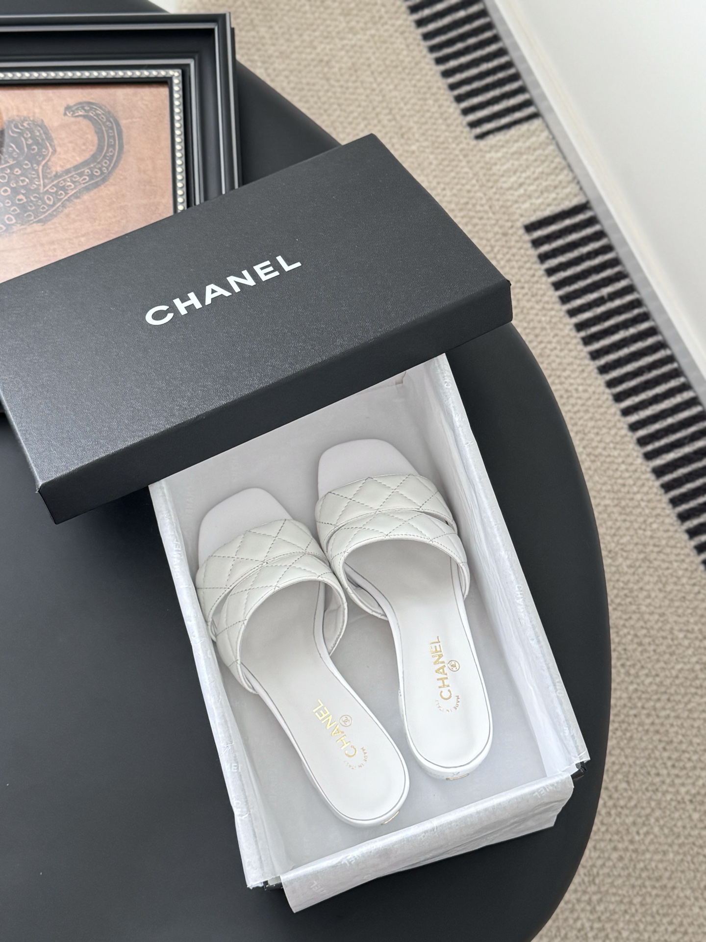 Chanel White Quilted Leather Heeled Sandals, Spring-Summer Collection 9 i1741713515649 1224 0 7