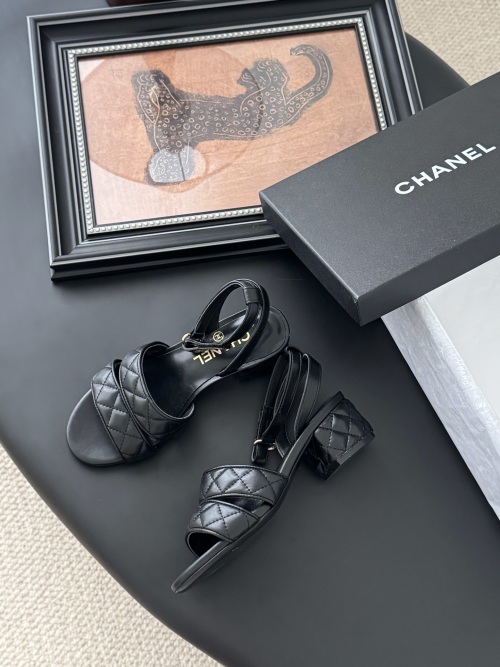 Chanel Women's Black Leather Quilted Heeled Sandals, Comfortable and Stylish 14 Chanel Women's Black Leather Quilted Heeled Sandals, Comfortable and Stylish
