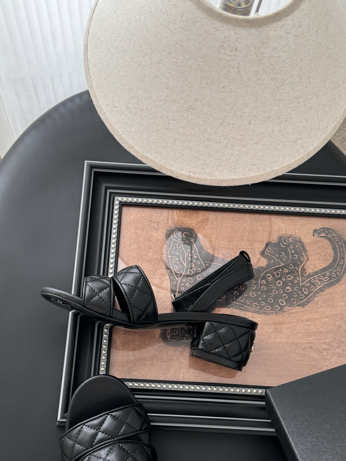 Chanel Women's Black Leather Quilted Heeled Sandals, Comfortable and Stylish 9 i1742060769933 1047 0 7