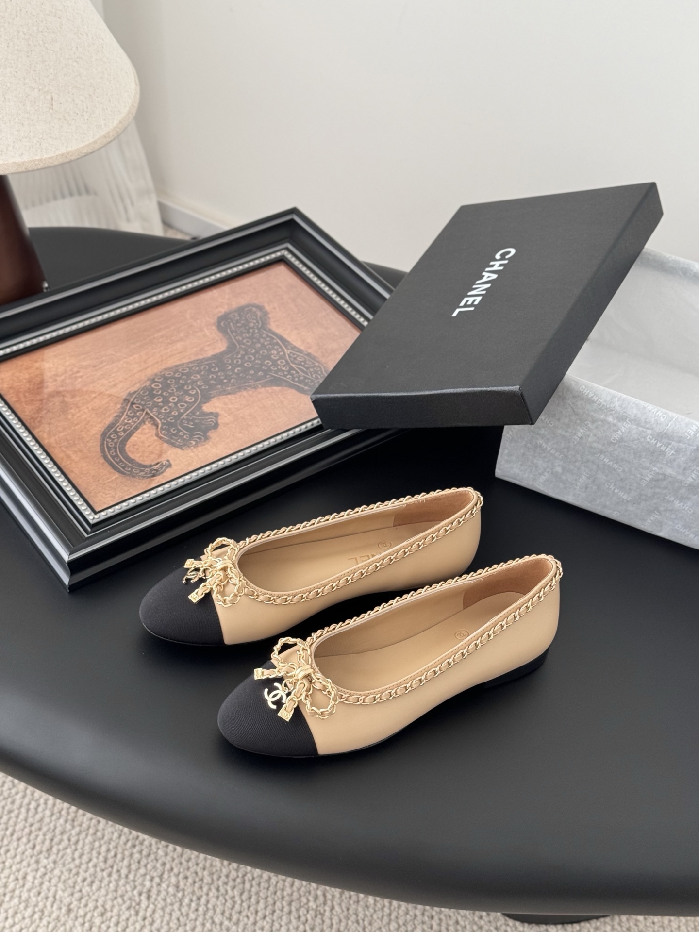 Chanel 25K Chain Detail Ballerinas, Classic Round Toe Design 4 i1743777465516 2586 0 1