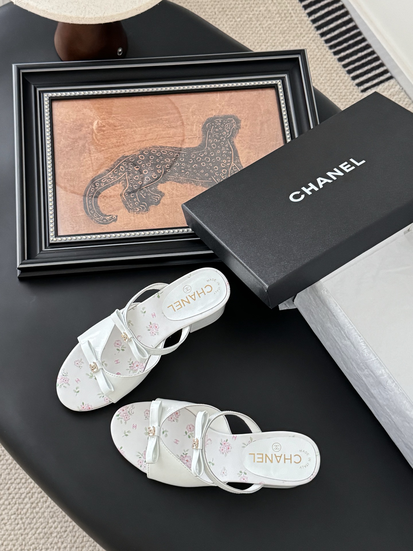 Chanel 2025P Bow Heeled Sandals: Elegant Leather Mules with Floral Accents 7 i1743857706785 3185 0 5