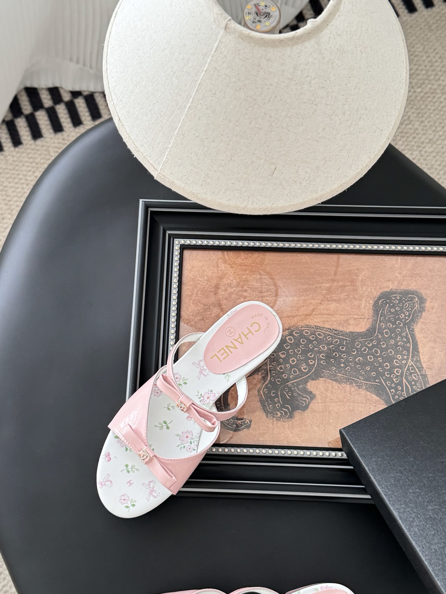 Chanel 2025P Pink Leather Bow Heeled Sandals - Elegant Comfort & Style 9 i1743857722676 3193 0 7