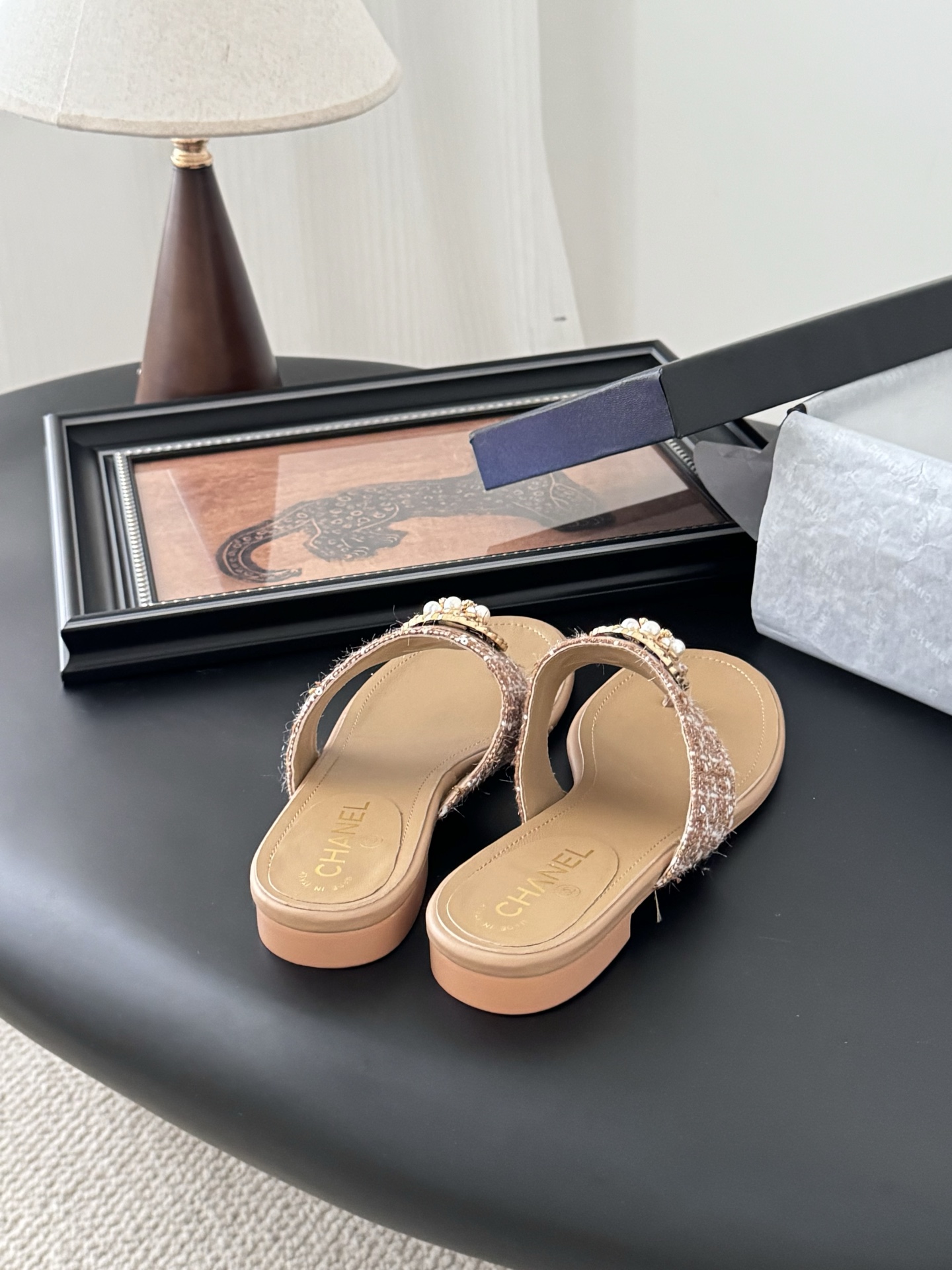 Chanel Classic Thong Sandals,Lambskin,Gold Metal Detailing, Perfect for Spring/Summer 4 i1743857989661 4974 0 2