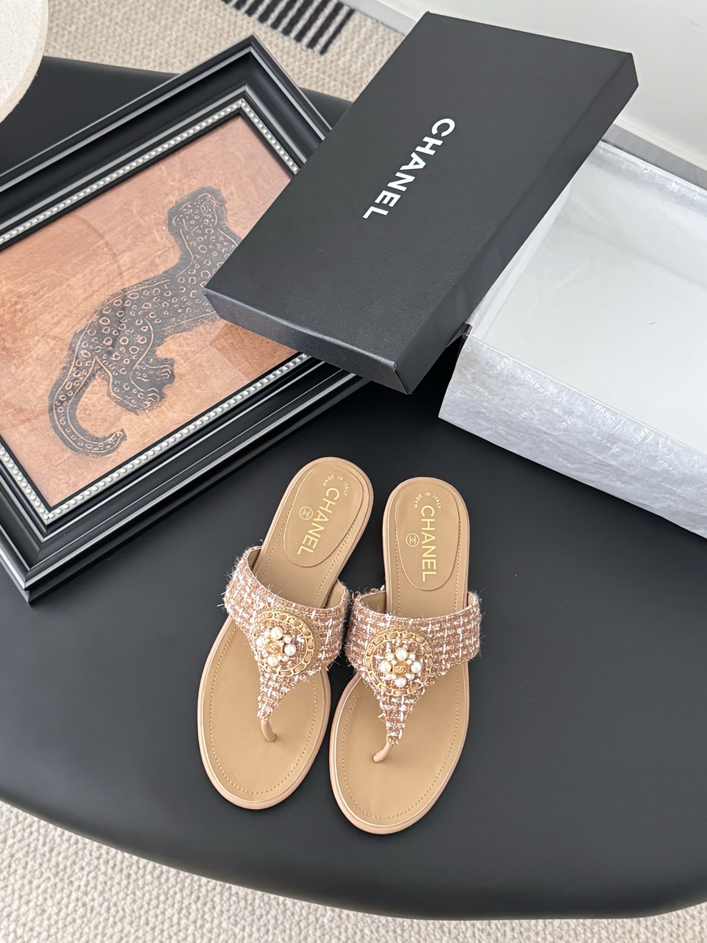 Chanel Classic Thong Sandals,Lambskin,Gold Metal Detailing, Perfect for Spring/Summer 3 i1743857989743 7252 0 0
