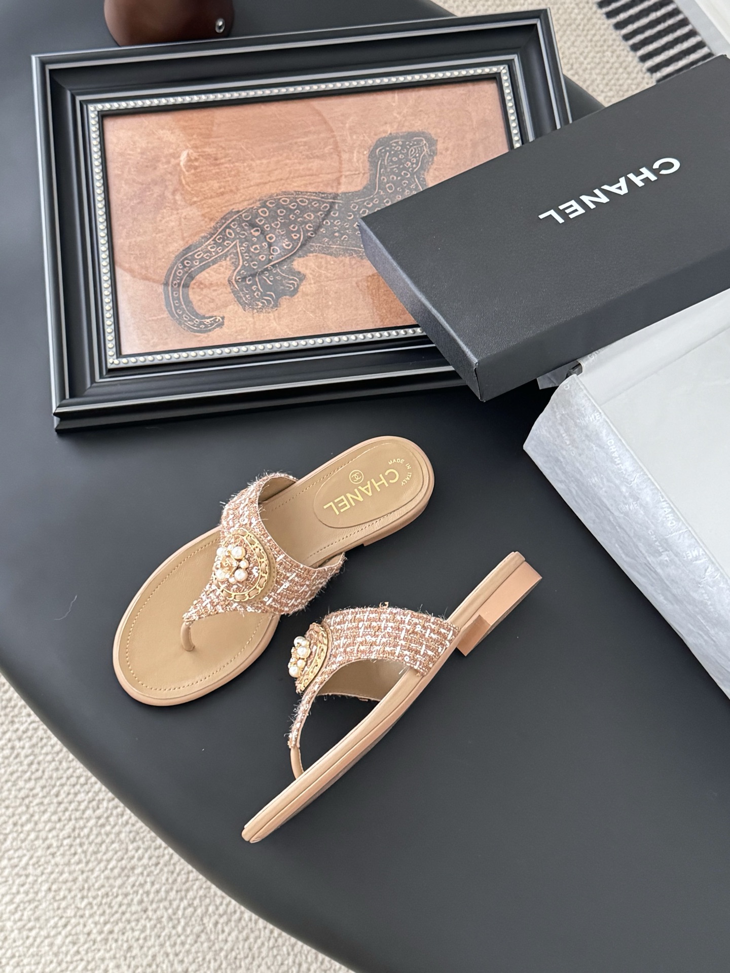 Chanel Classic Thong Sandals,Lambskin,Gold Metal Detailing, Perfect for Spring/Summer 5 i1743857989768 770 0 3
