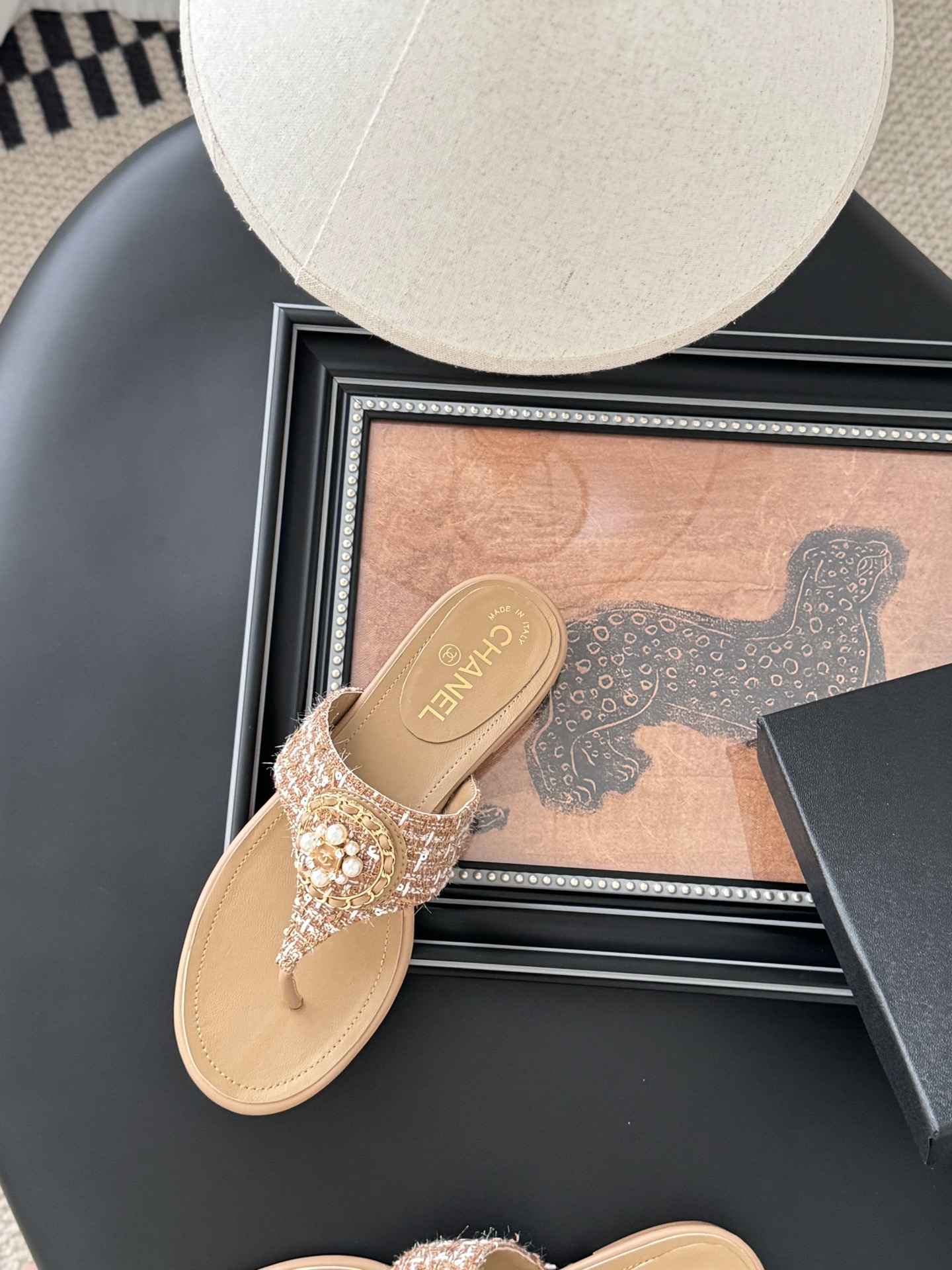 Chanel Classic Thong Sandals,Lambskin,Gold Metal Detailing, Perfect for Spring/Summer 9 i1743857993669 5022 0 7