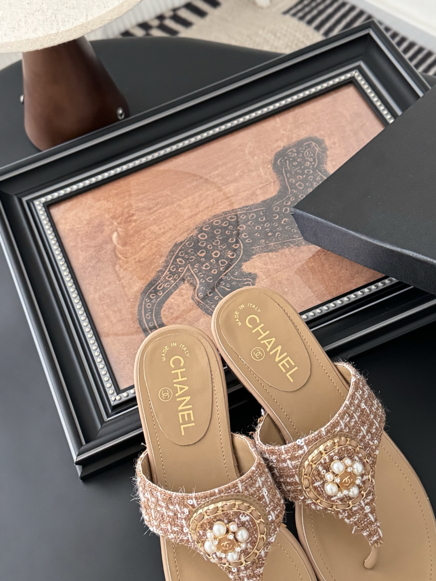 Chanel Classic Thong Sandals,Lambskin,Gold Metal Detailing, Perfect for Spring/Summer 8 i1743857993784 5172 0 6