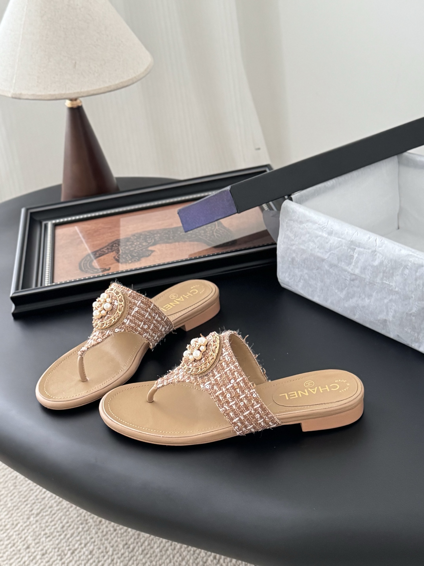 Chanel Classic Thong Sandals,Lambskin,Gold Metal Detailing, Perfect for Spring/Summer 2 i1743857993796 1499 0 1