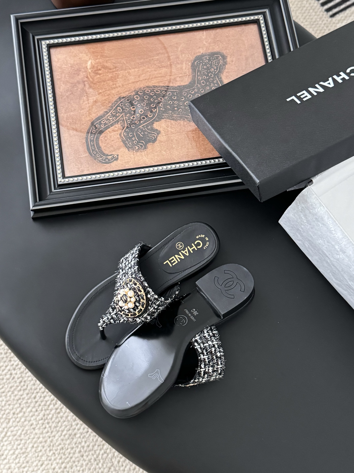 Chanel Classic T-Strap Sandals with Tweed and Pearl Embellishments 6 i1743858009752 4584 0 4