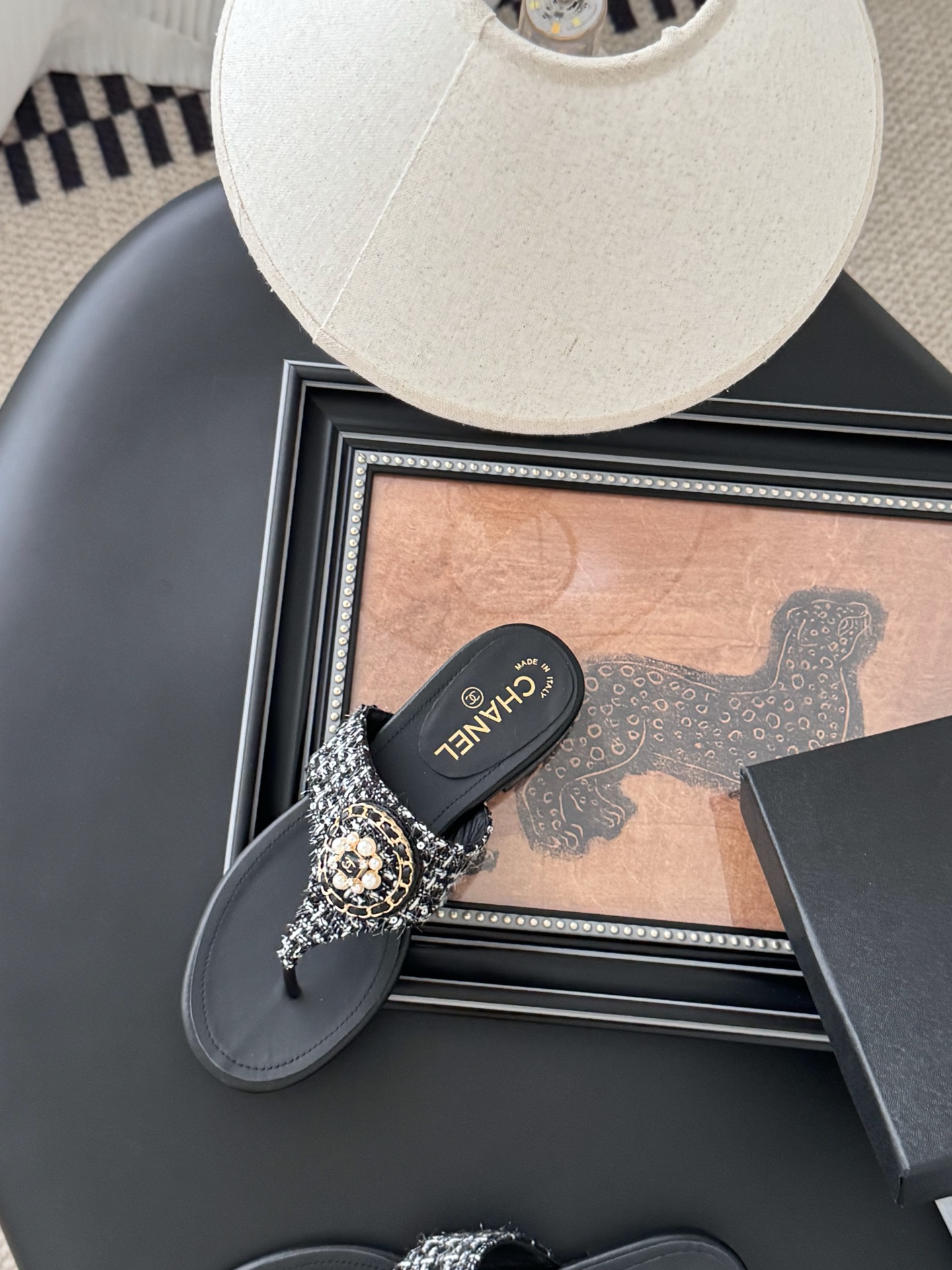 Chanel Classic T-Strap Sandals with Tweed and Pearl Embellishments 9 i1743858011333 1863 0 7