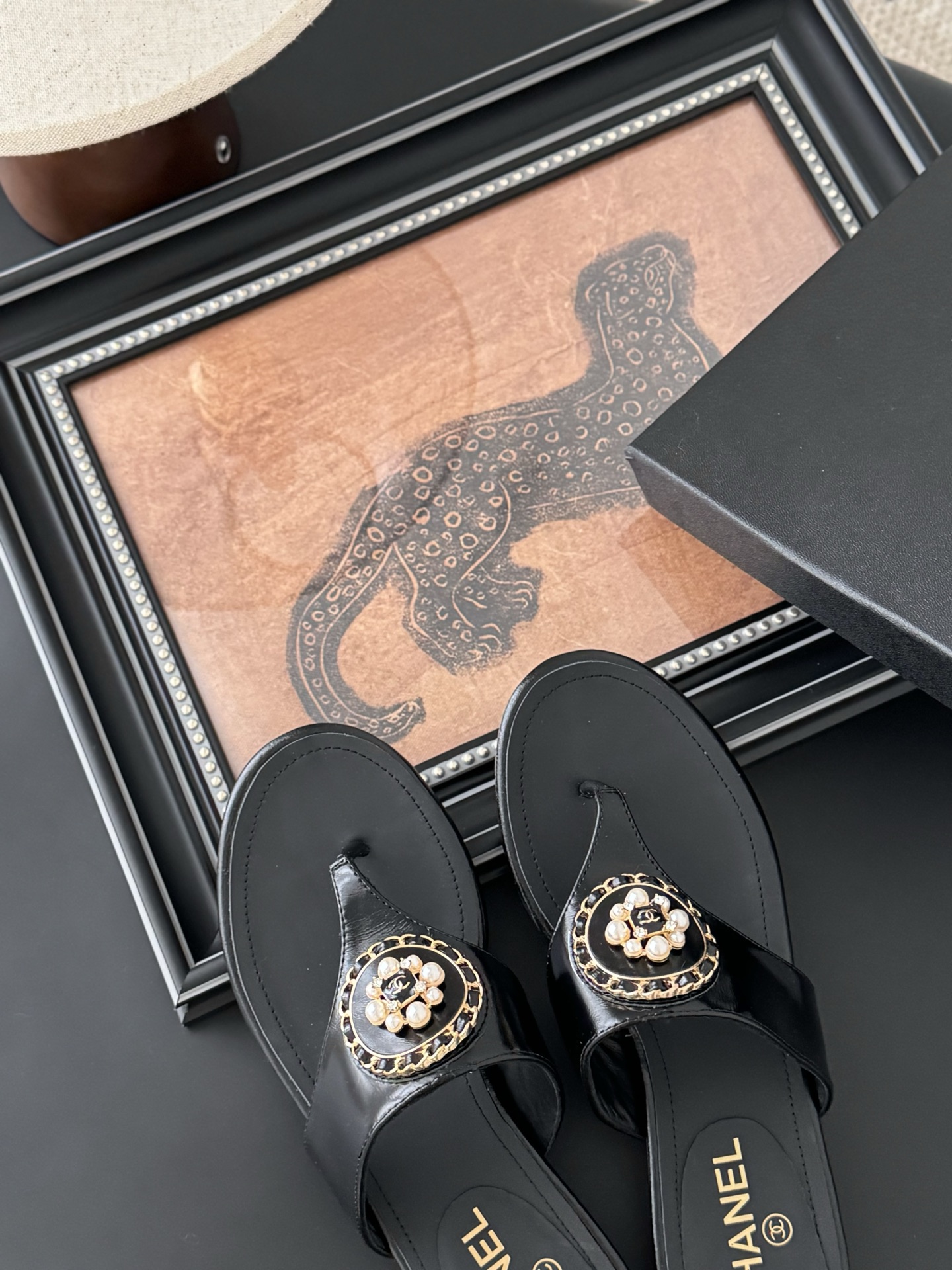 Chanel Classic Thong Sandals with Lambskin and Gold Hardware, Black 8 i1743858069815 4288 0 6