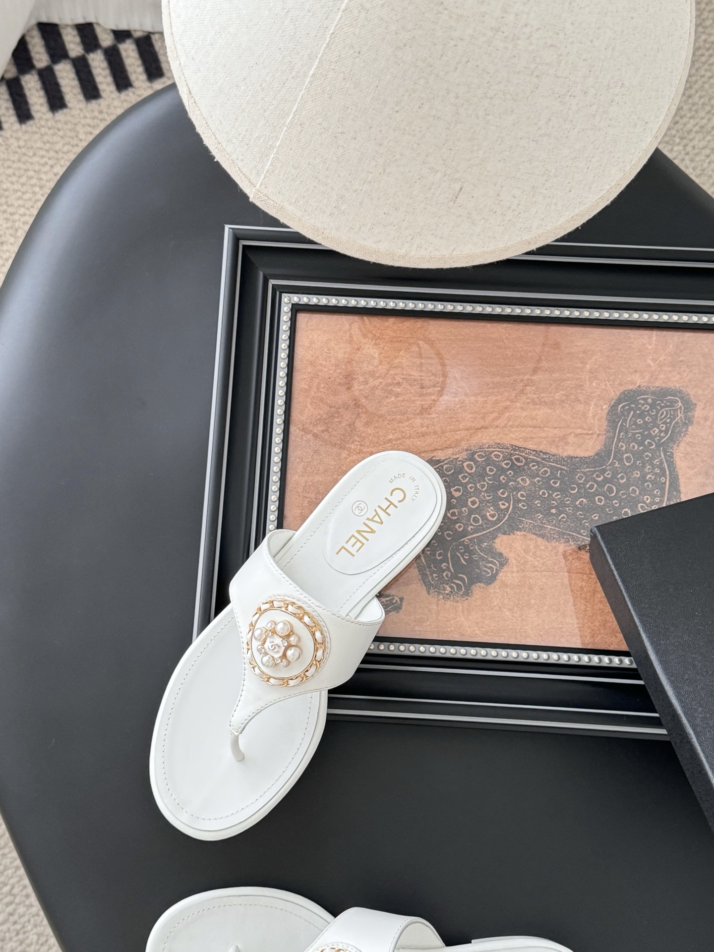 Chanel Classic Thong Sandals: Italian Lambskin, Original Hardware, Leather Sole 9 i1743858084632 2540 0 7
