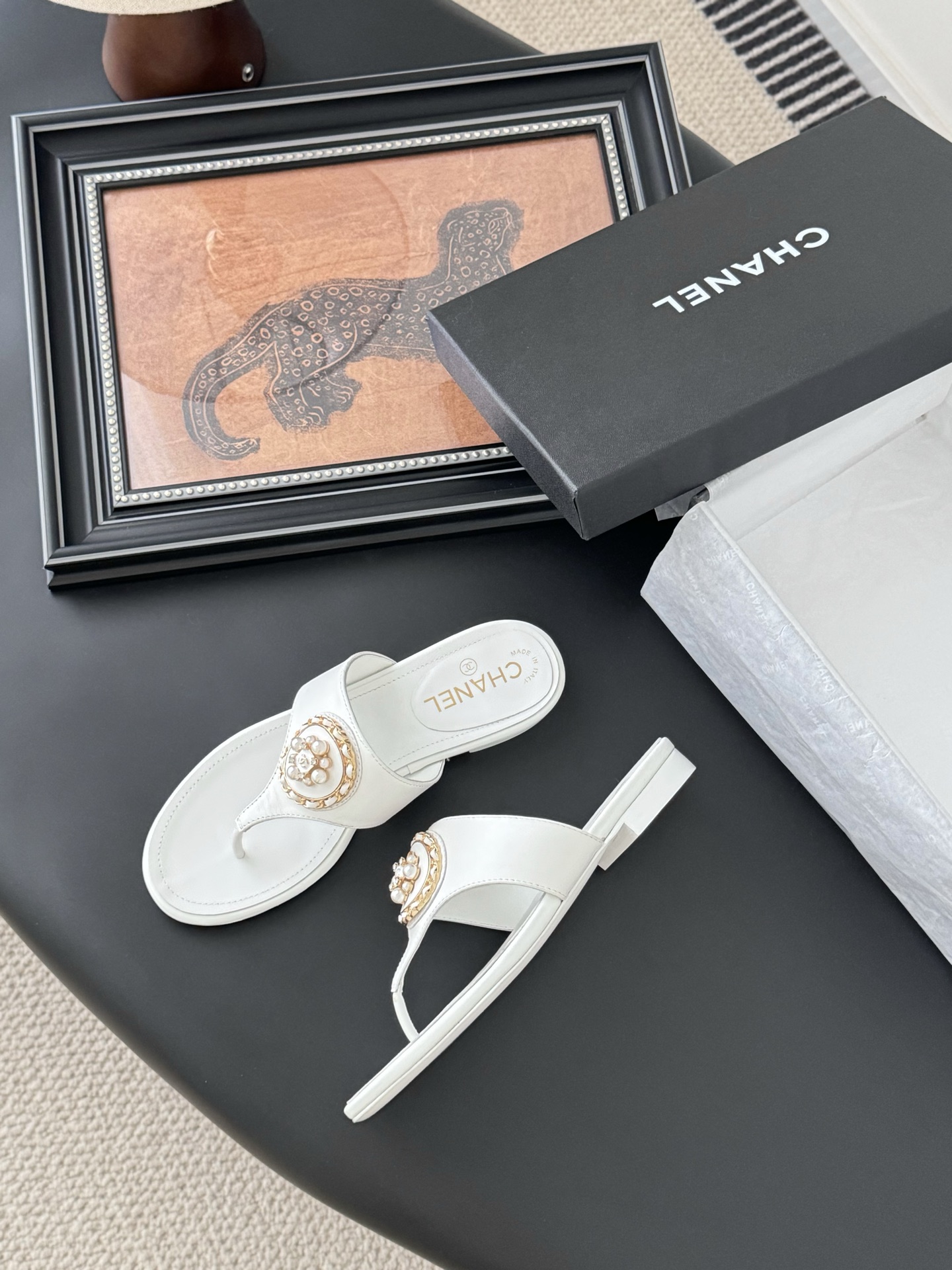 Chanel Classic Thong Sandals: Italian Lambskin, Original Hardware, Leather Sole 6 i1743858089743 2301 0 3