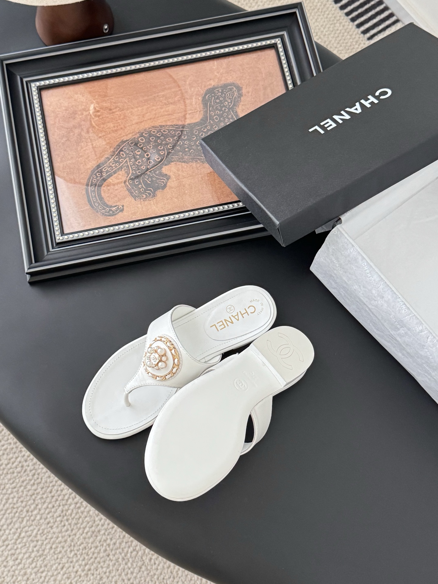 Chanel Classic Thong Sandals: Italian Lambskin, Original Hardware, Leather Sole 7 i1743858089906 5882 0 4