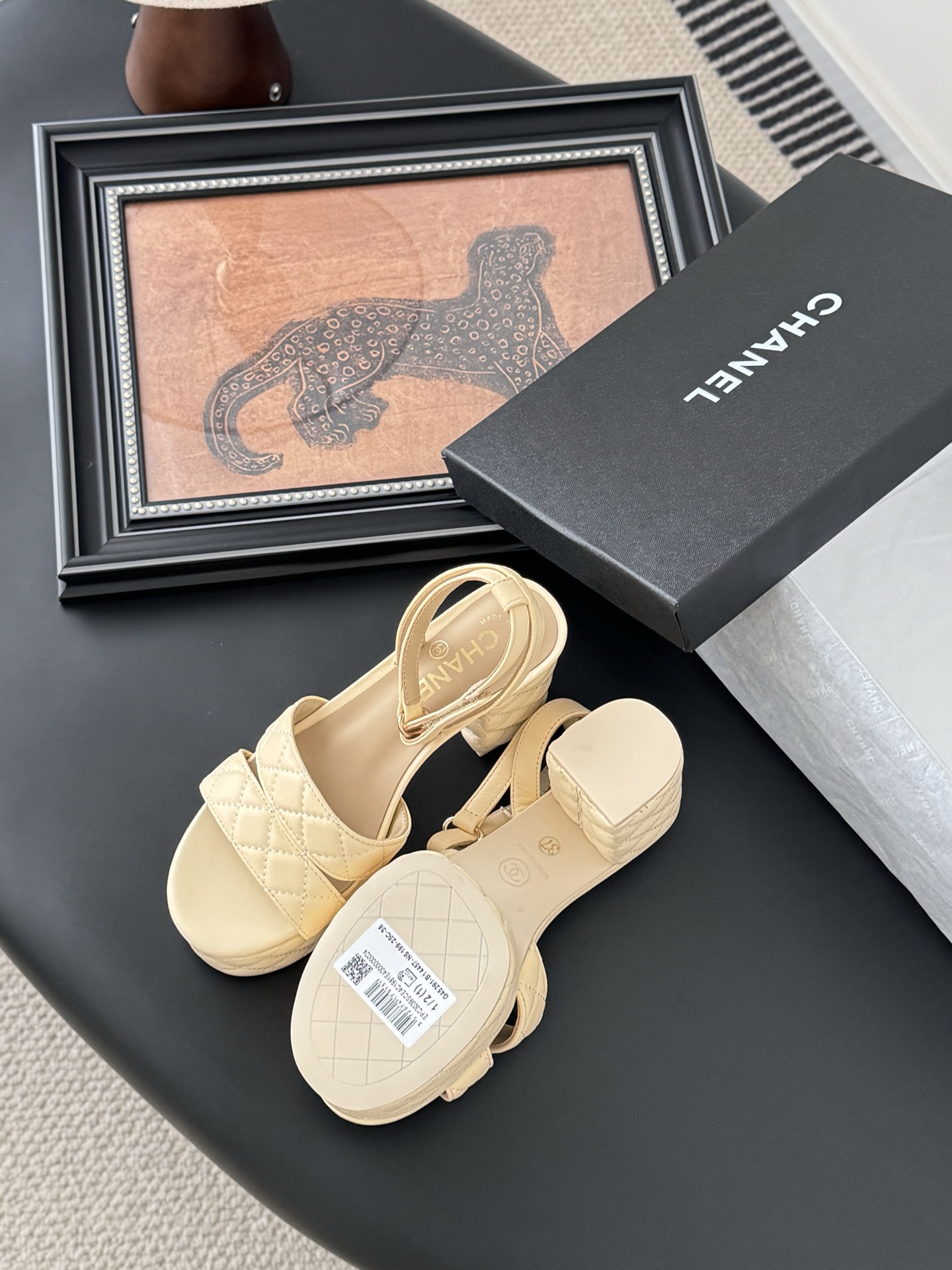 Chanel 25A Beige Quilted Leather Platform Sandals, Spring/Summer Collection 6 i1743858712889 8500 0 4