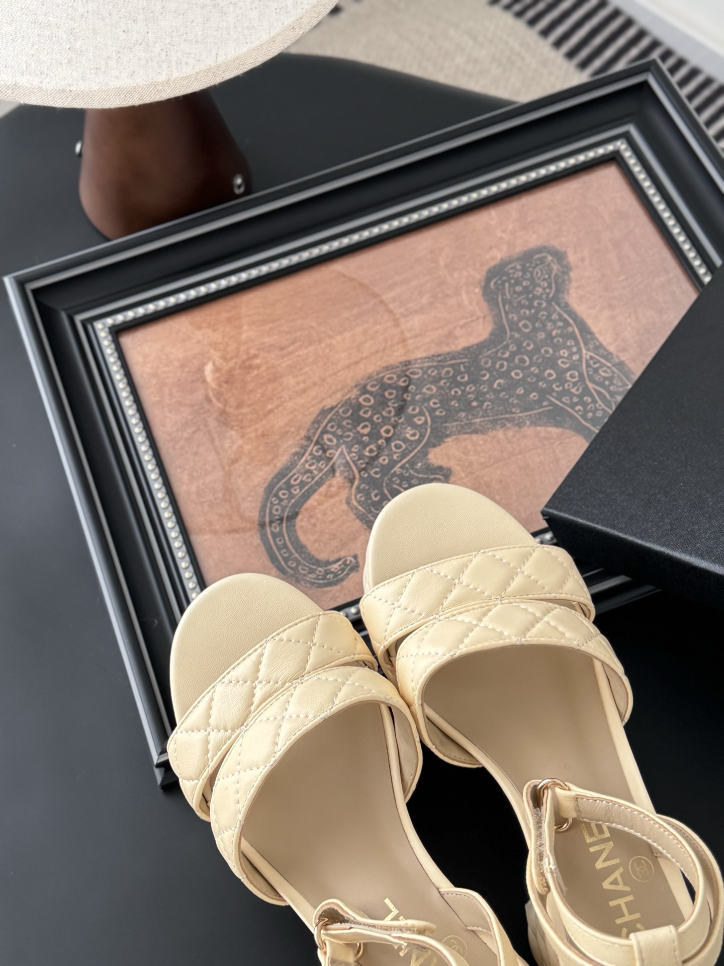 Chanel 25A Beige Quilted Leather Platform Sandals, Spring/Summer Collection 8 i1743858715010 9391 0 6