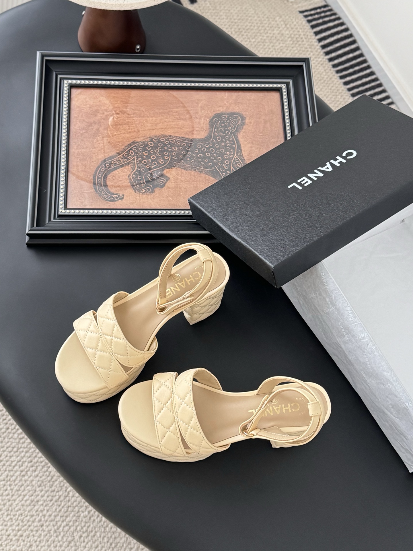 Chanel 25A Beige Quilted Leather Platform Sandals, Spring/Summer Collection 7 i1743858715175 1194 0 5