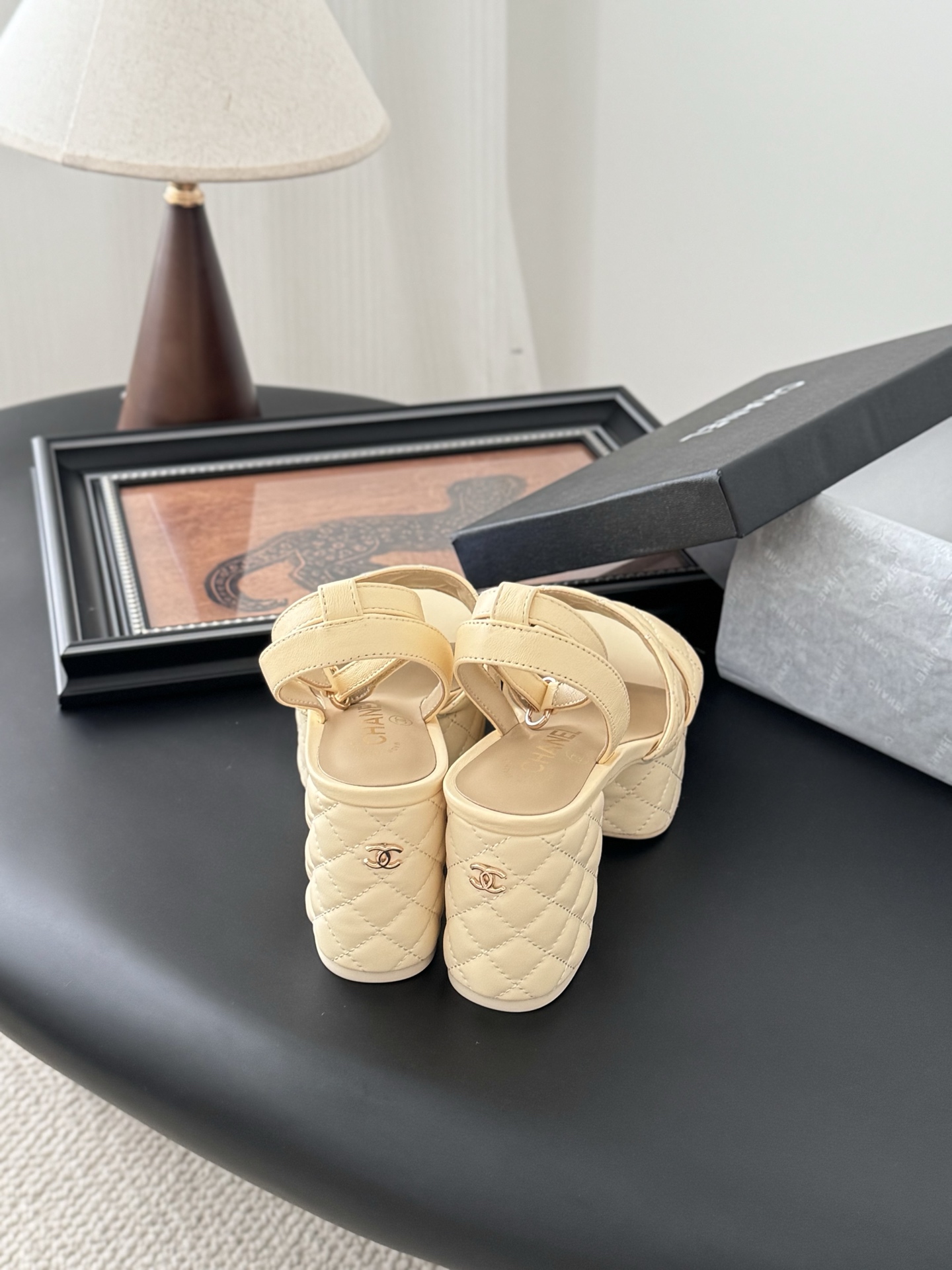 Chanel 25A Beige Quilted Leather Platform Sandals, Spring/Summer Collection 4 i1743858715260 8624 0 2