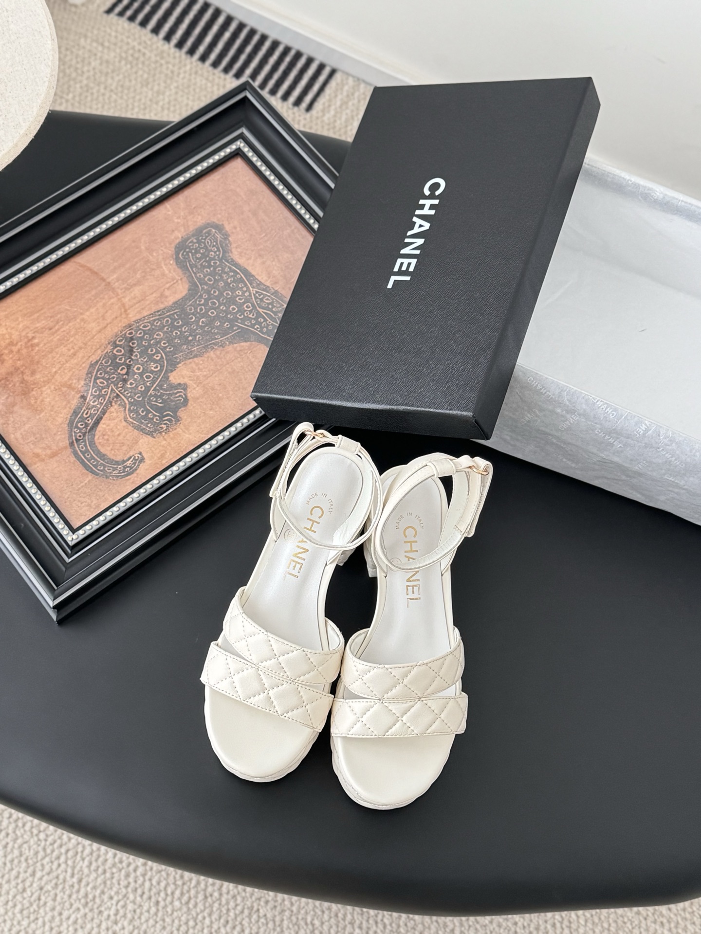 Chanell 25A Platform Sandals, Crafted Leather, Designer Style 3 i1743858730279 2270 0 0