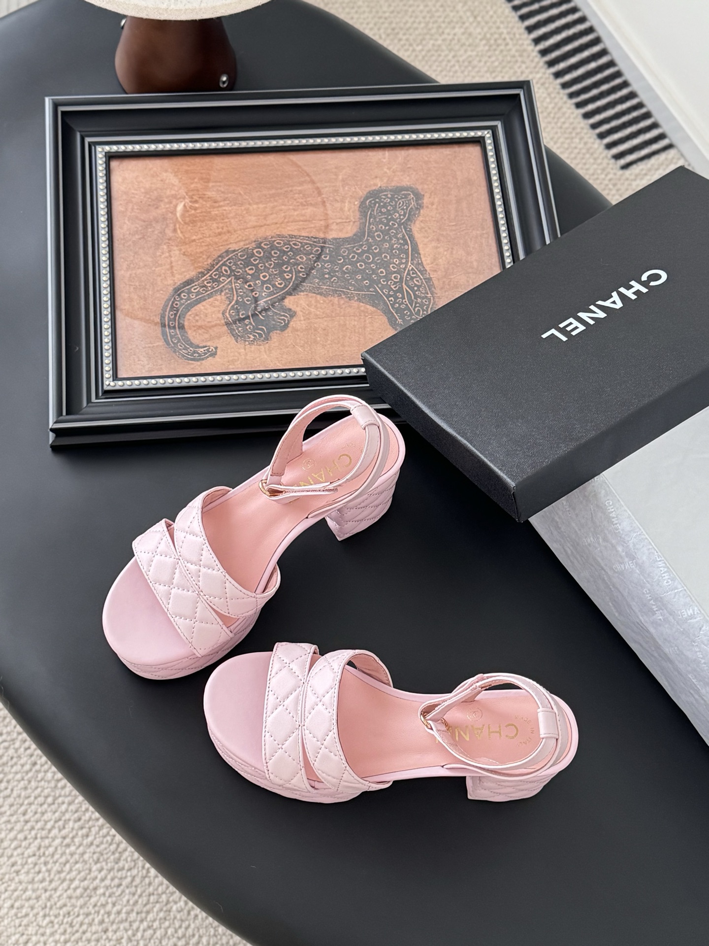 Chanel Women's Pink Leather Platform Sandals - Chic & Comfortable 6 i1743858750814 4684 0 5