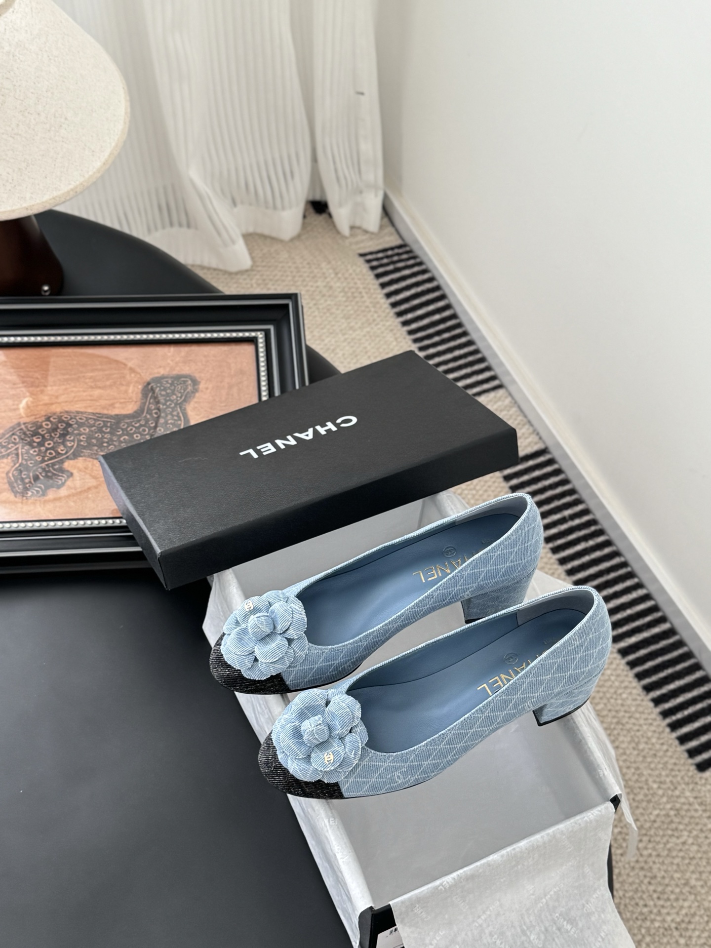 Chanel 25K Camellia Ballet Flats - Elegant Lambskin Shoes 10 i1744042116459 9737 0 8