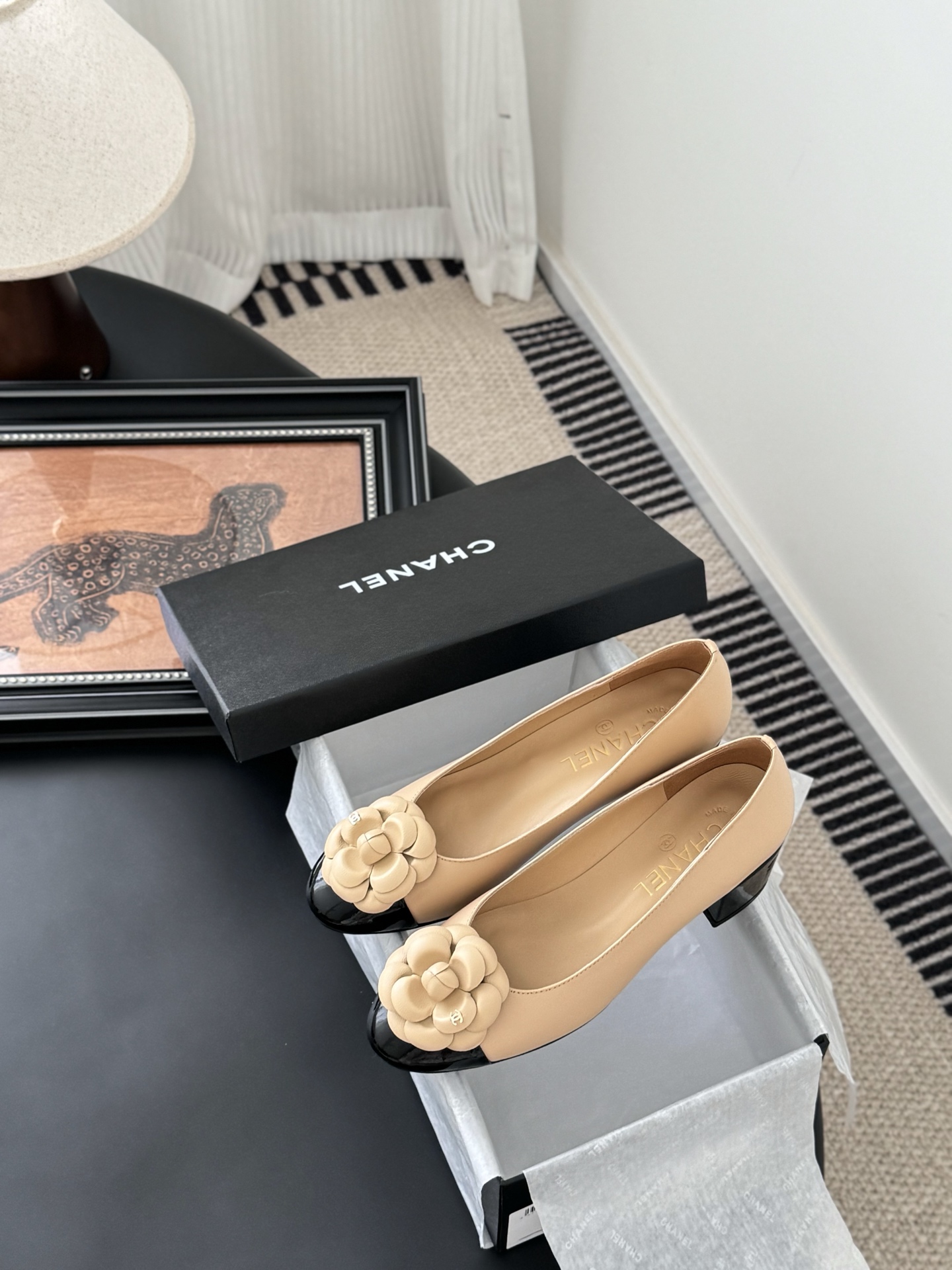 Chanel 25K Spring Camellia Pumps, Elegant Lambskin Shoes, Women 10 i1744042273421 1405 0 8