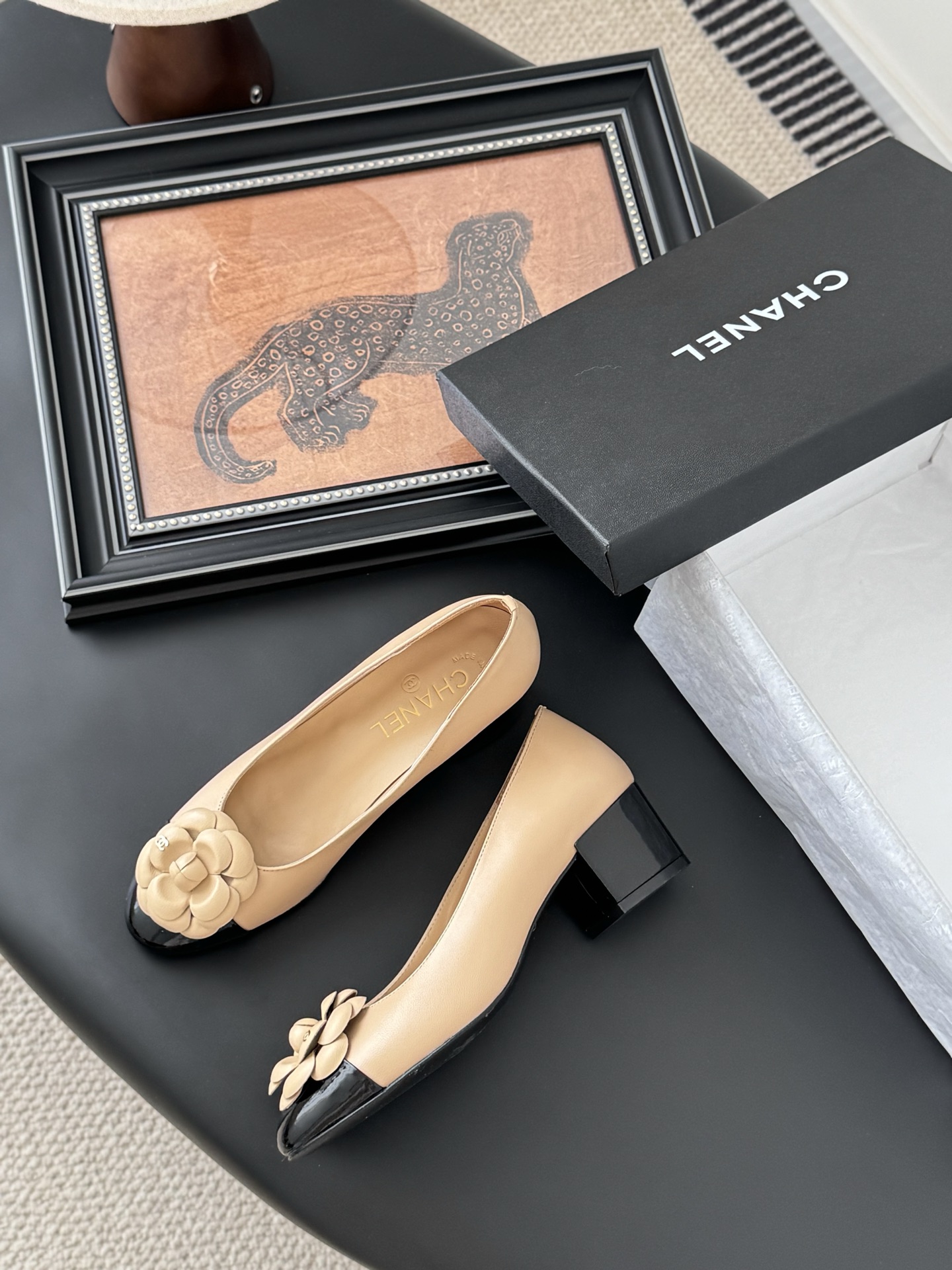 Chanel 25K Spring Camellia Pumps, Elegant Lambskin Shoes, Women 1 Chanel 25K Spring Camellia Pumps, Elegant Lambskin Shoes, Women
