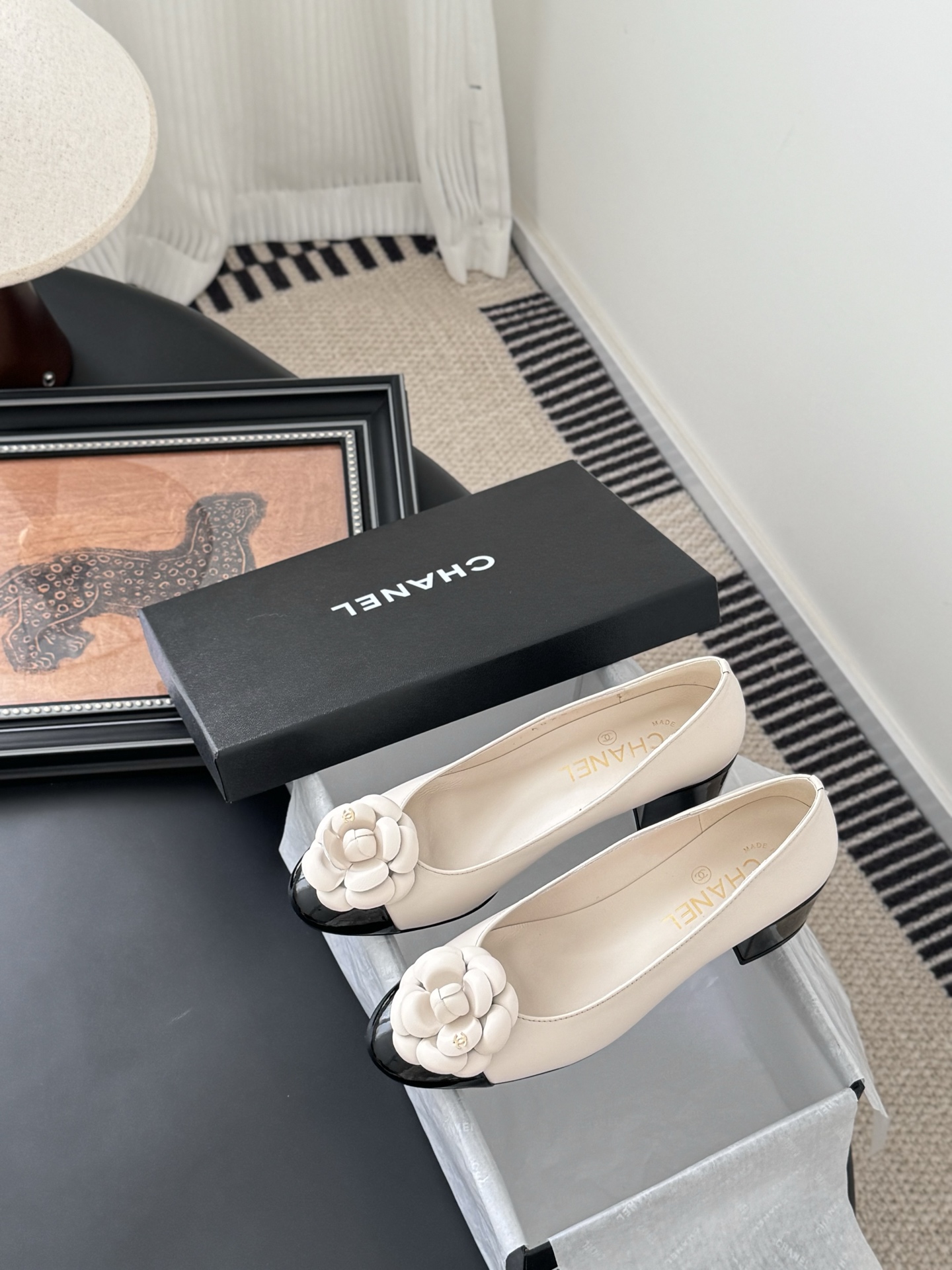 Chanel 25K Spring Camellia Pumps: Elegant Lambskin Block Heel Shoes 10 i1744042315589 4490 0 8