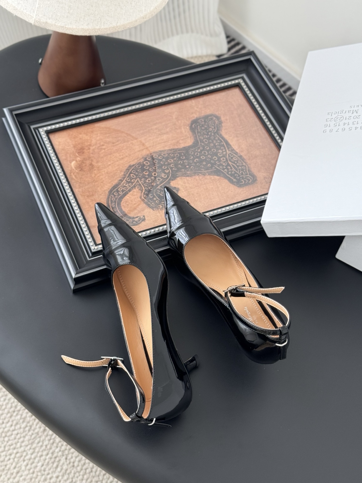Maison Margiela MM6 Tabi Black Leather Ankle Strap Heel Pumps 10 i1744128135971 804 0 8